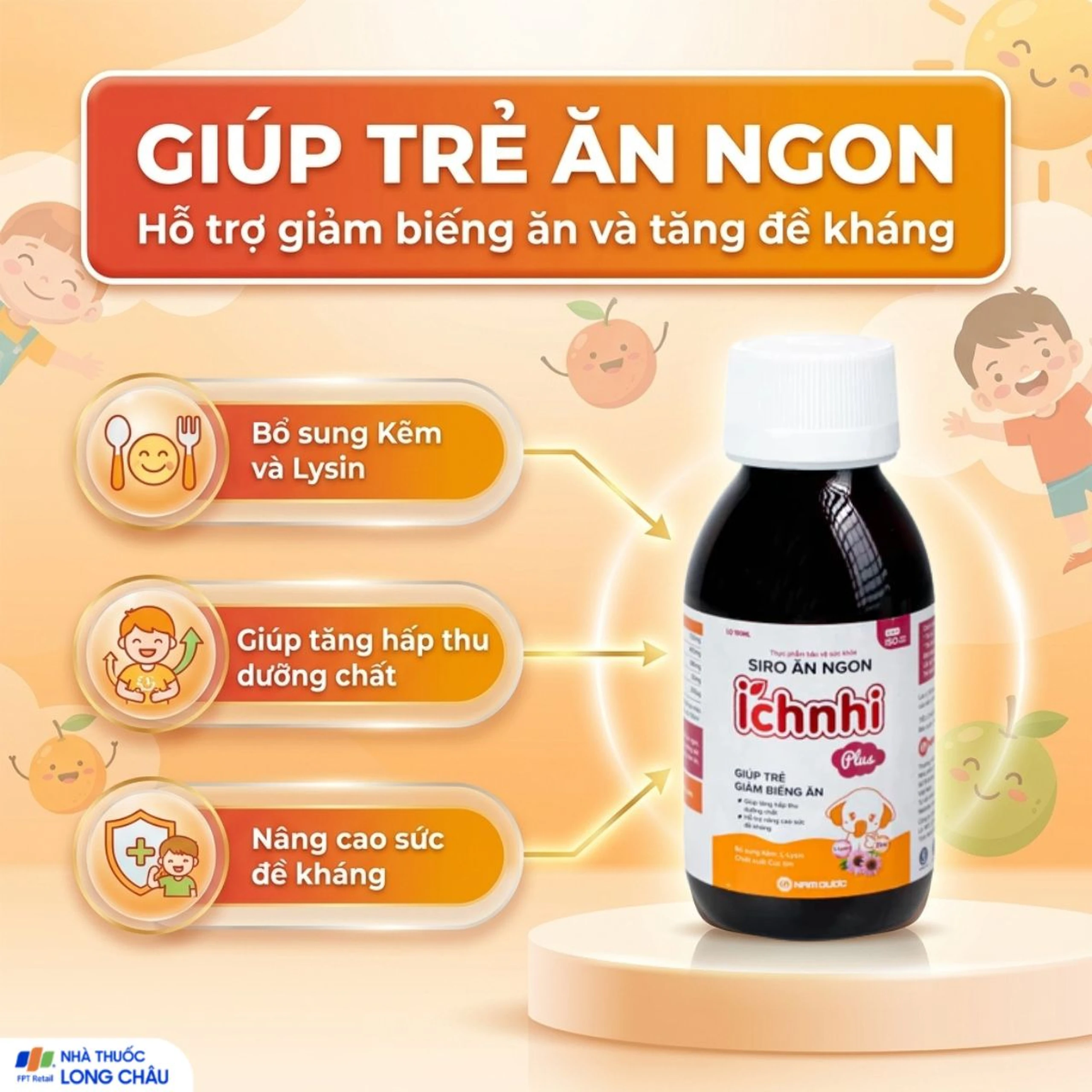 Siro giúp trẻ ăn ngon Ích Nhi Plus Nam Dược (100ml) 2