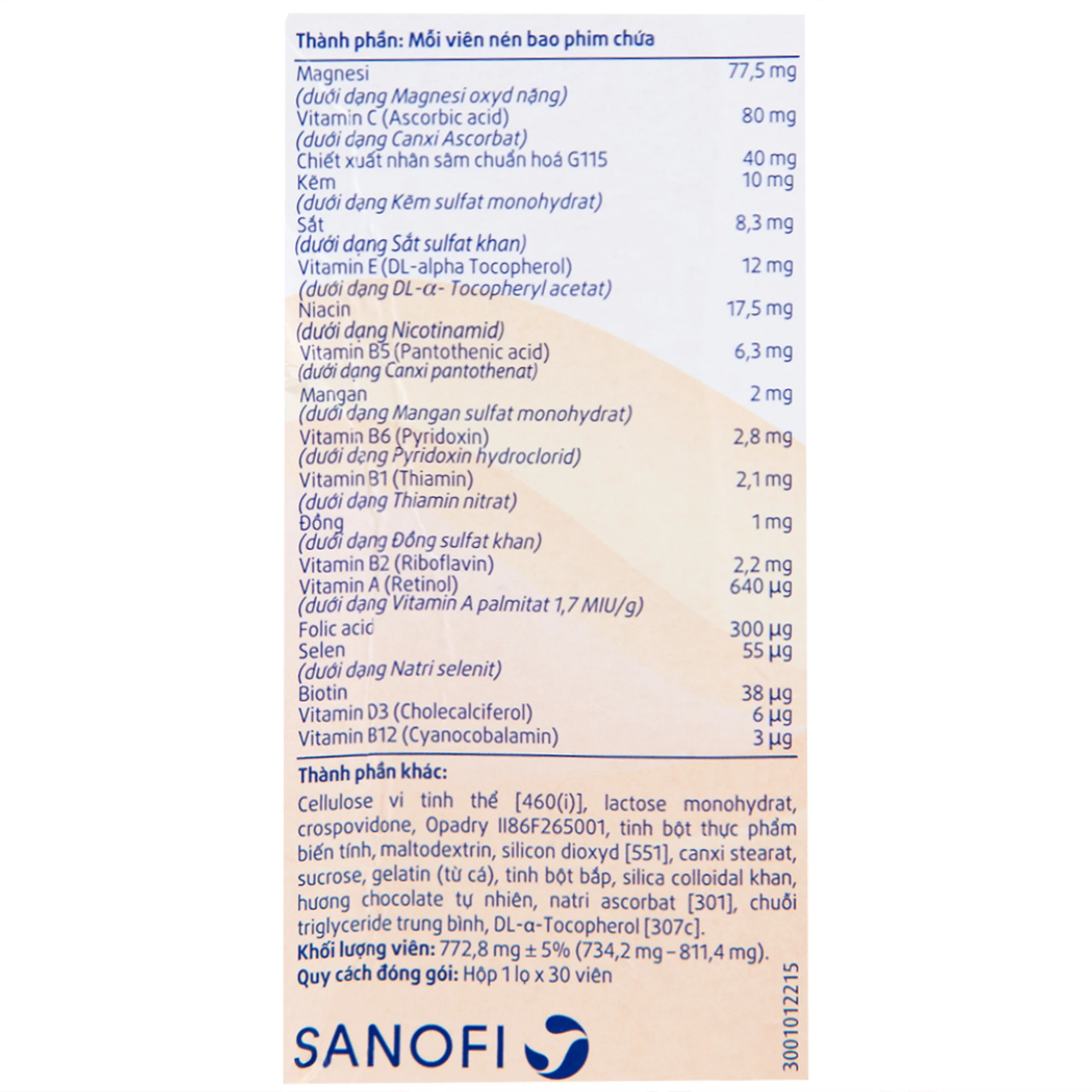 Viên uống Pharmaton Energy hỗn hợp vitamin và khoáng chất giúp tỉnh táo, hỗ trợ giảm mệt mỏi (30 viên)