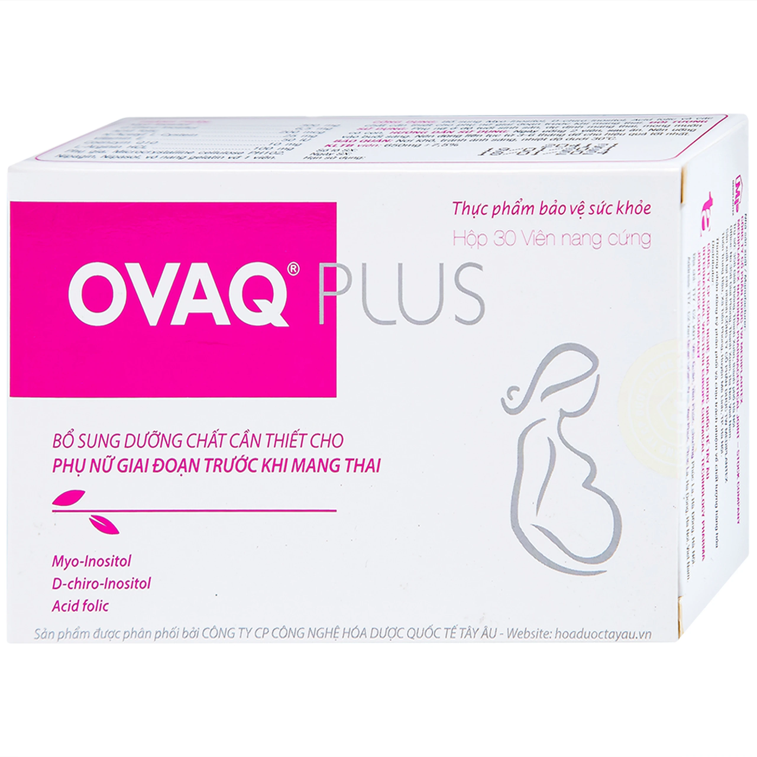 Viên bổ sung Myo Inositol Acid folic phụ nữ trước mang thai OvaQ plus (30 Viên)