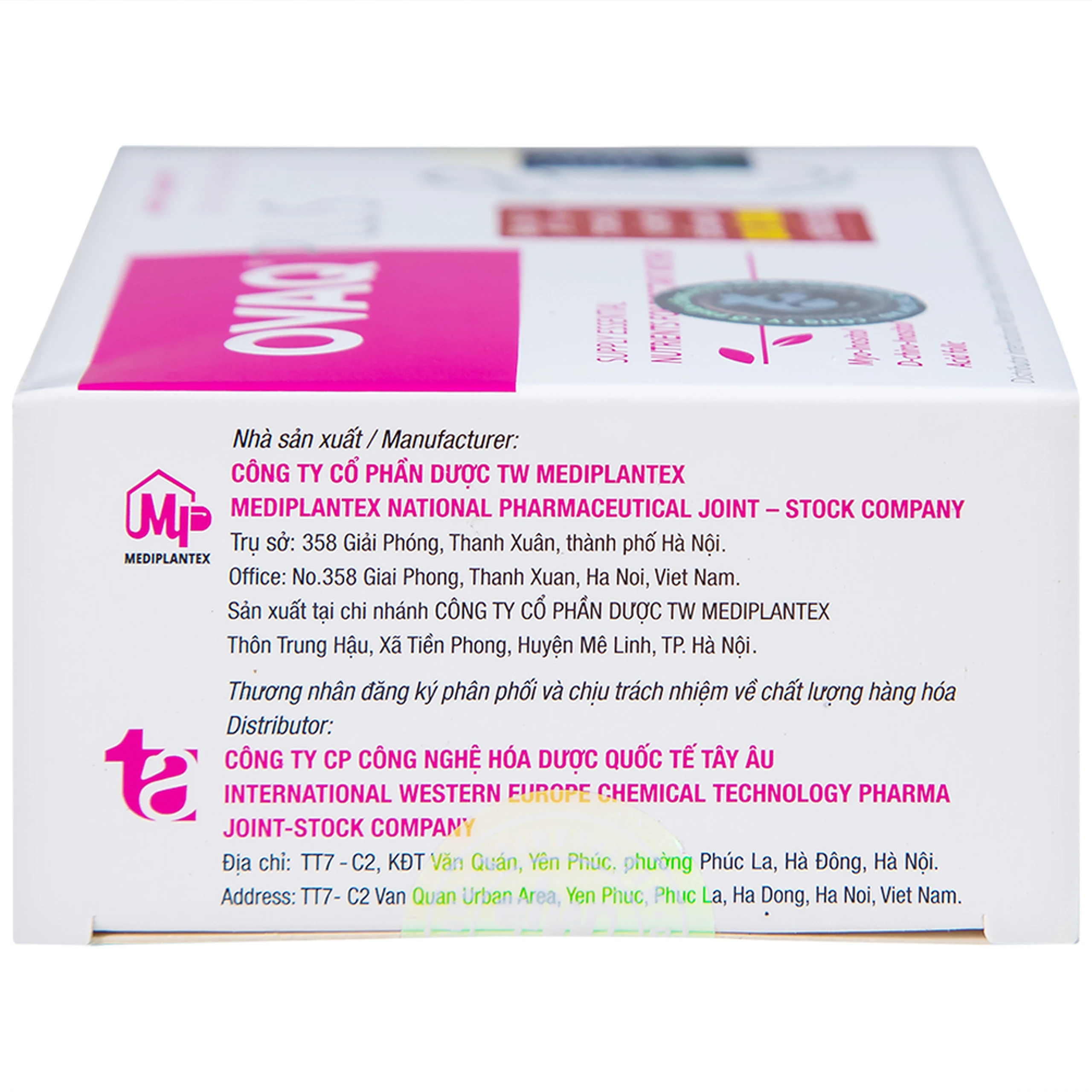 Viên bổ sung Myo Inositol Acid folic phụ nữ trước mang thai OvaQ plus (30 Viên)