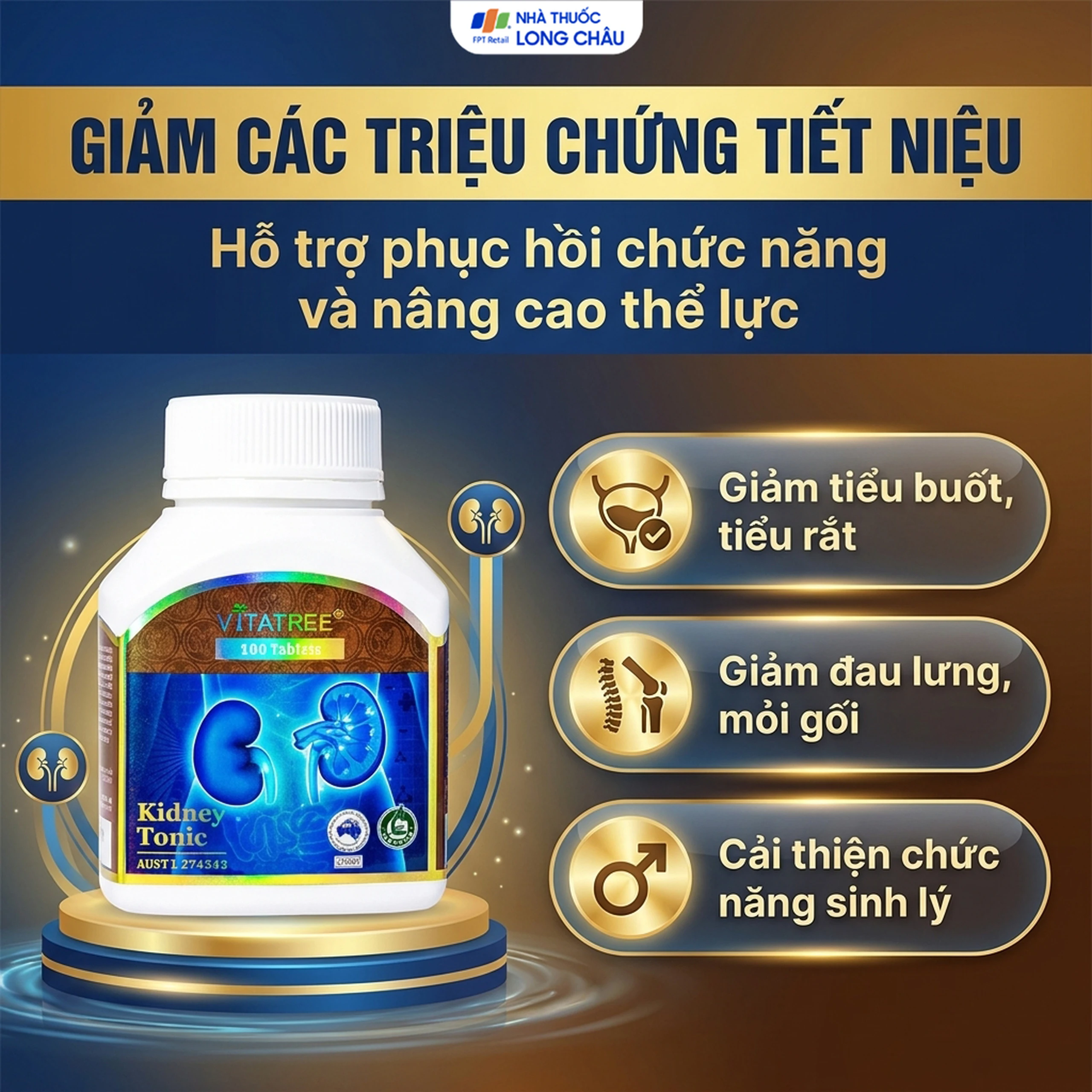 Viên uống hỗ trợ bổ thận, tăng cường chức năng thận Vitatree Kidney Tonic (100 viên) 4
