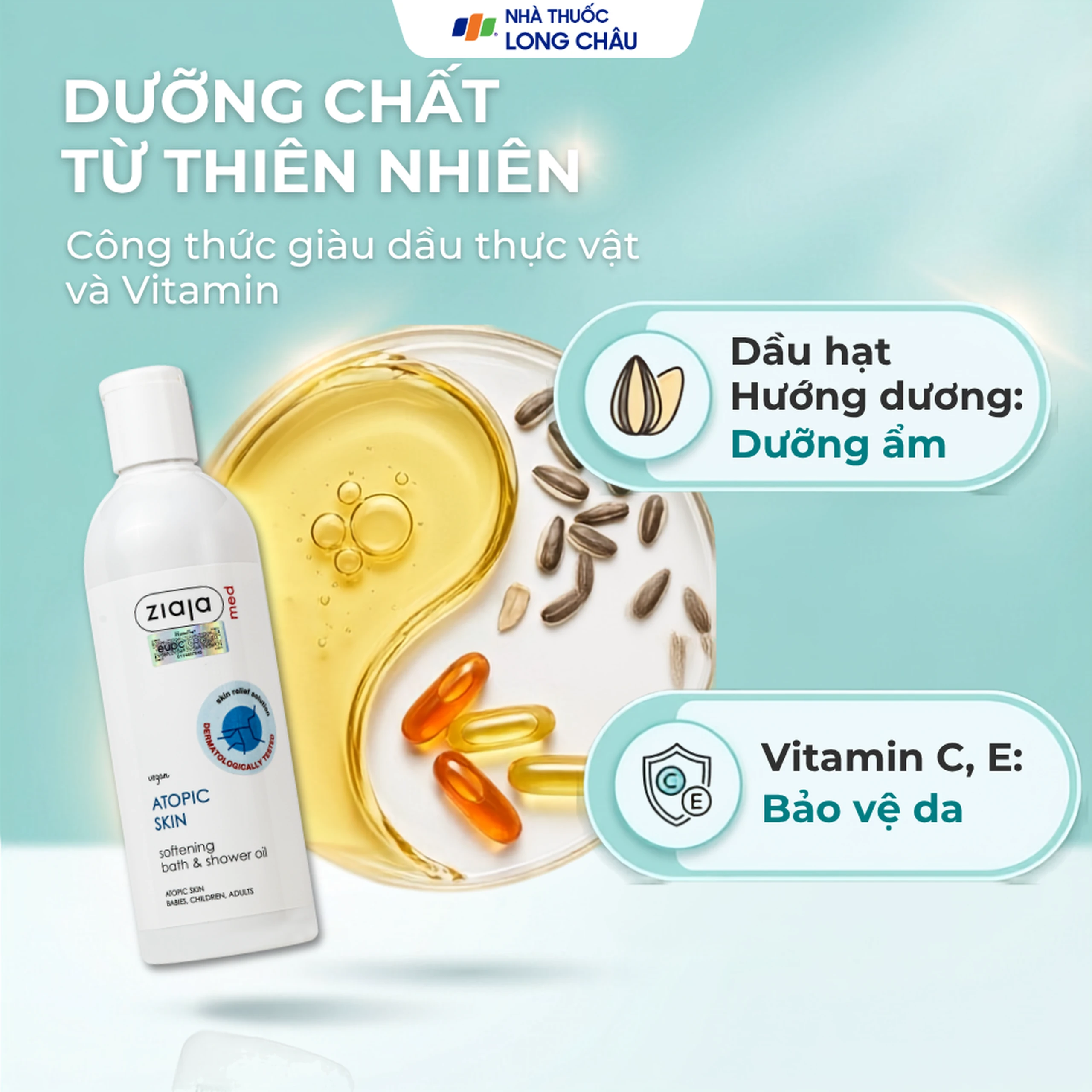 Dầu tắm Ziaja Med Atopic Skin mềm mịn da (270ml) 3