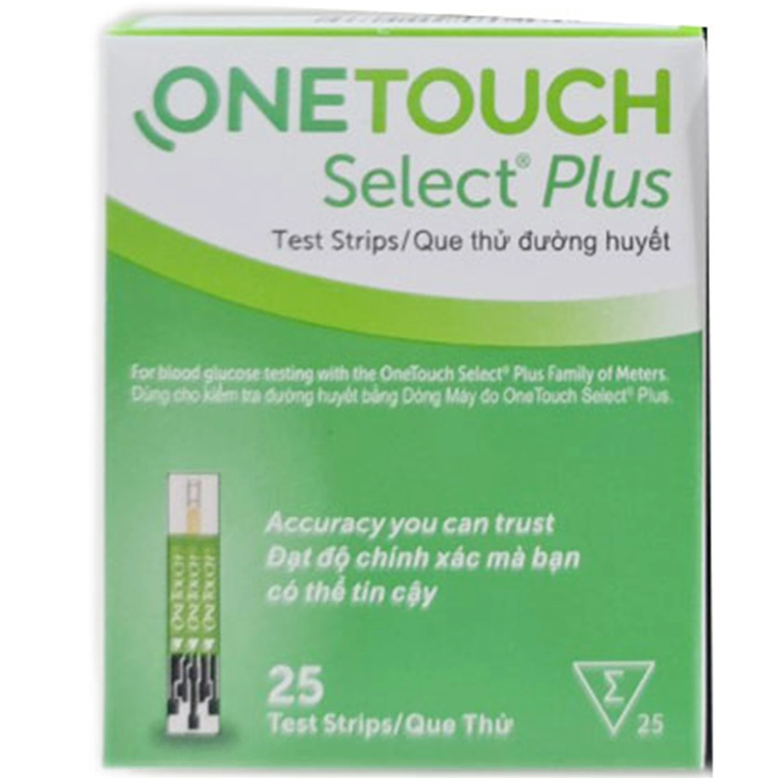 Que thử đường huyết Onetouch Select Plus (hộp 25 que)