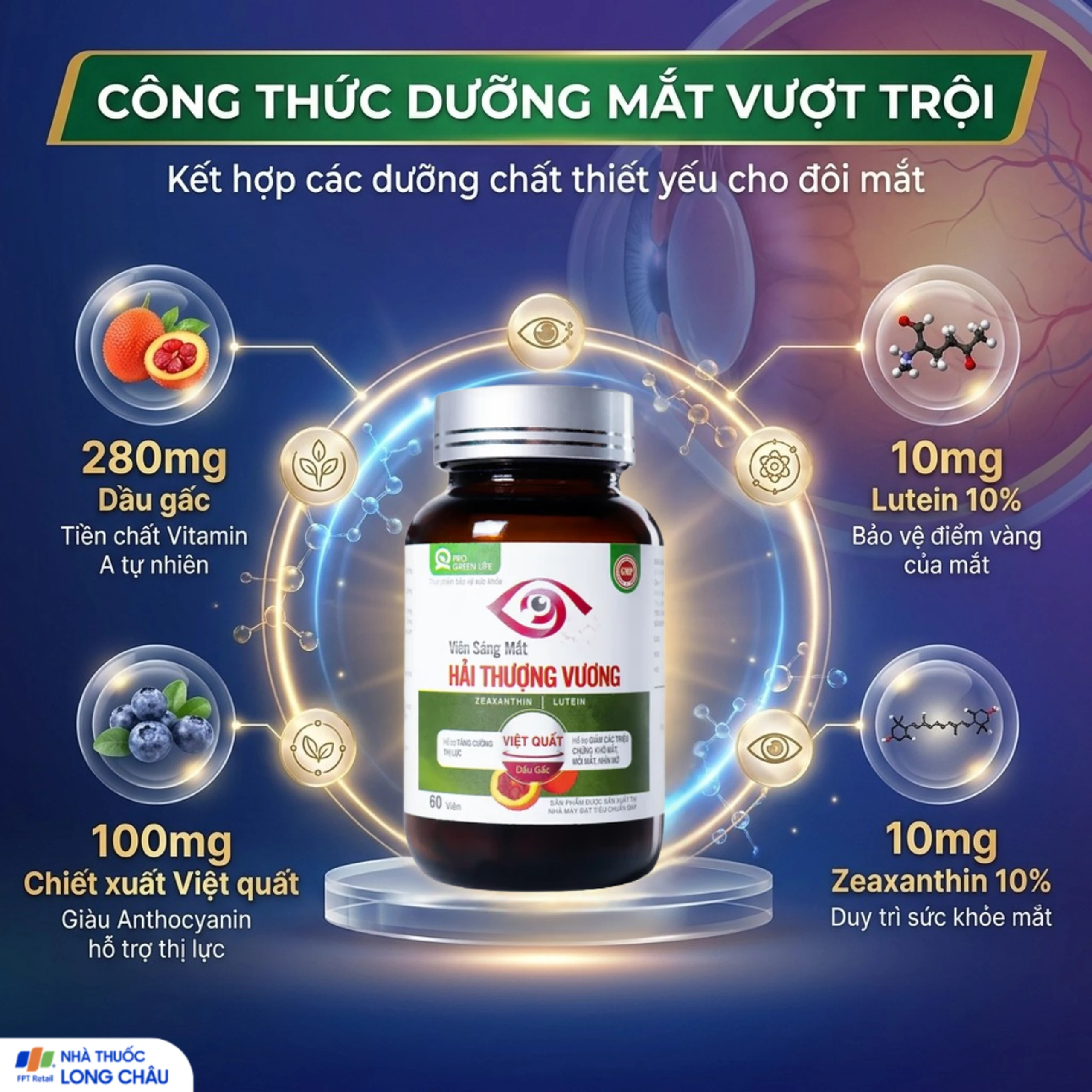 Viên uống hỗ trợ tăng cường thị lực Viên Sáng Mắt Hải Thượng Vương (60 viên) 3