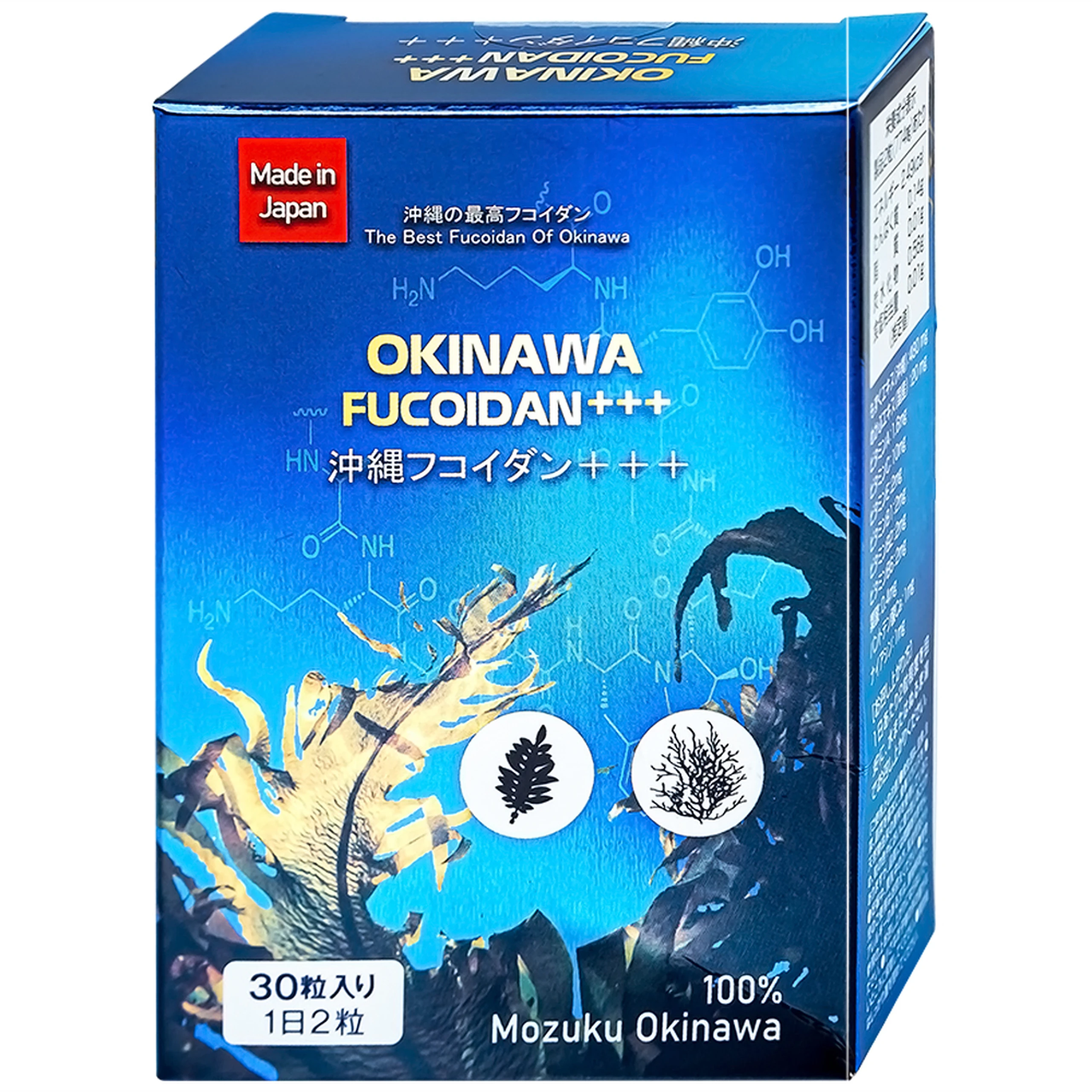 Viên uống hỗ trợ tăng cường sức đề kháng và trung hòa các gốc tự do Okinawa Fucoidan +++ Jpanwell (30 viên)