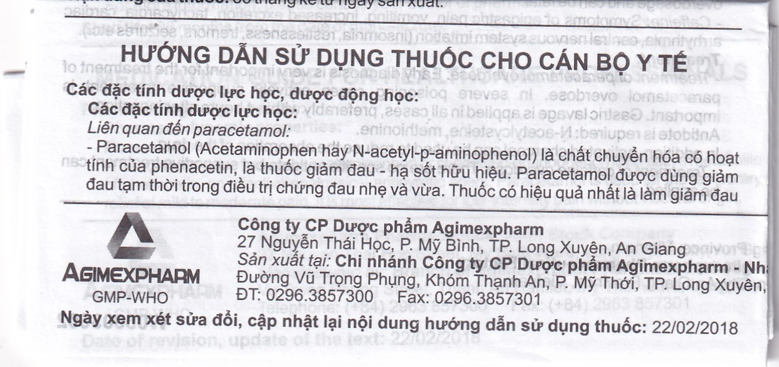 Thuốc Acetab Extra Agimexpharm điều trị triệu chứng cảm cúm (10 vỉ x 10 viên)