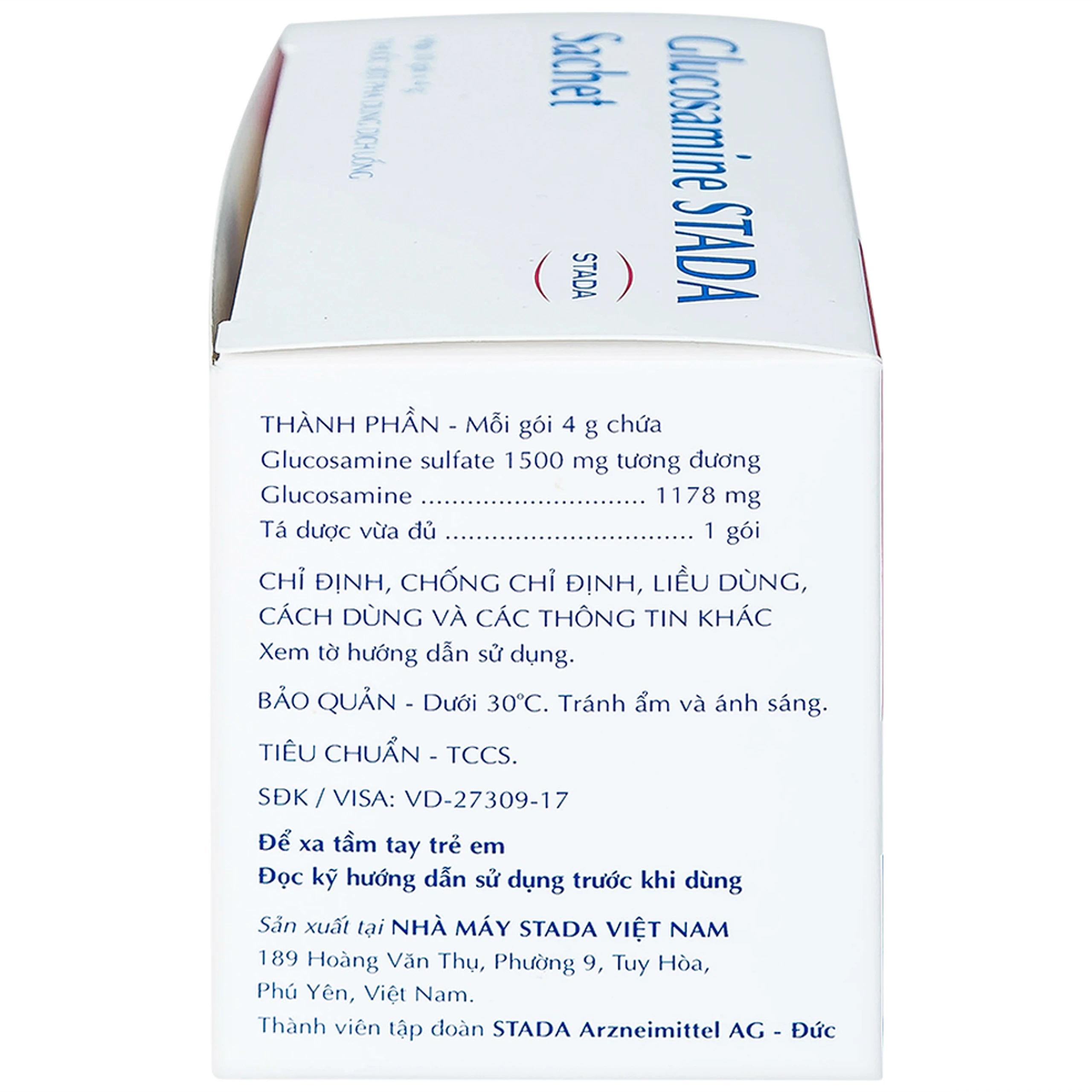 Thuốc Glucosamine Stada 1500mg hỗ trợ giảm triệu chứng của thoái hóa khớp gối (30 gói)