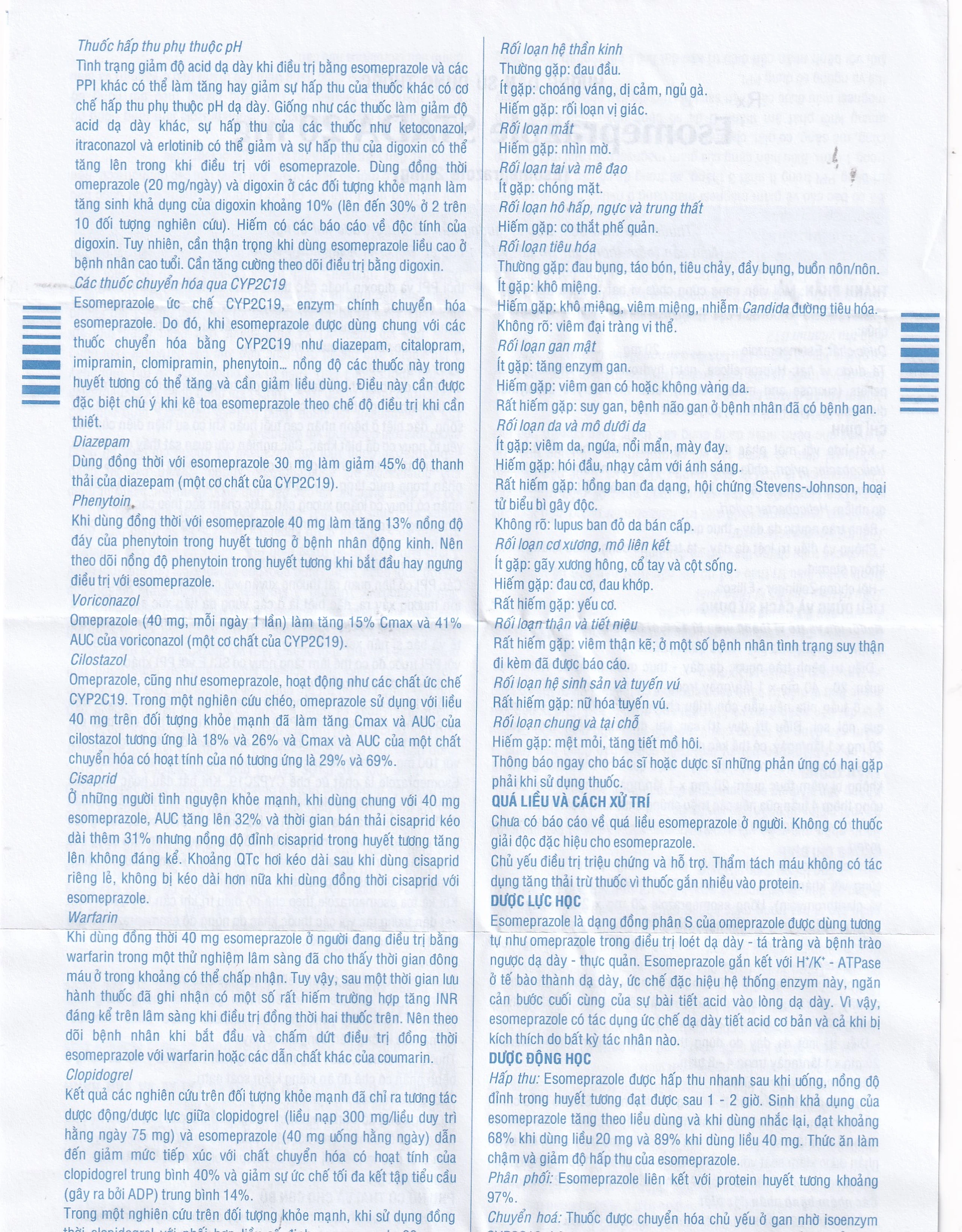 Thuốc Esomeprazole Stada 20mg điều trị trào ngược dạ dày, thực quản (2 vỉ x 10 viên)