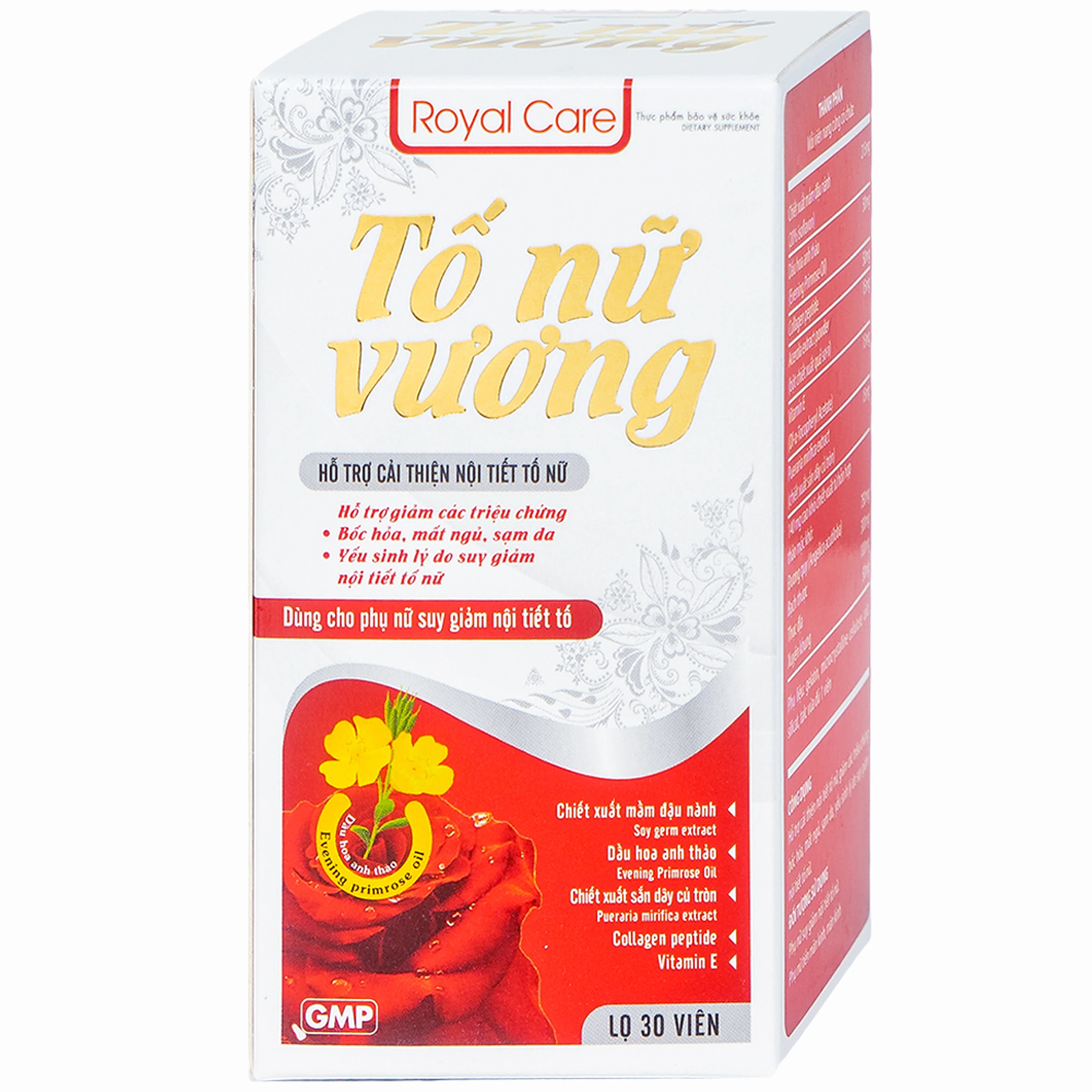 Viên uống hỗ trợ cải thiện nội tiết tố nữ, giảm bốc hỏa, mất ngủ, sạm da Tố Nữ Vương Royal Care (30 viên)