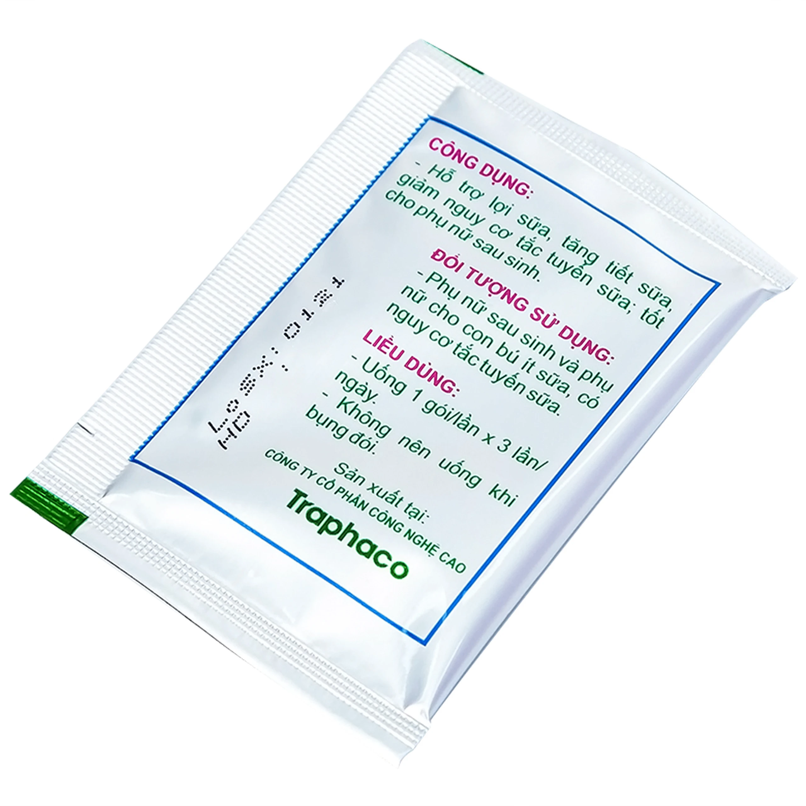 Cốm lợi sữa hỗ trợ lợi sữa, tăng tiết sữa cho phụ nữ sau sinh TT.Galac Traphaco (20 gói x 3g)