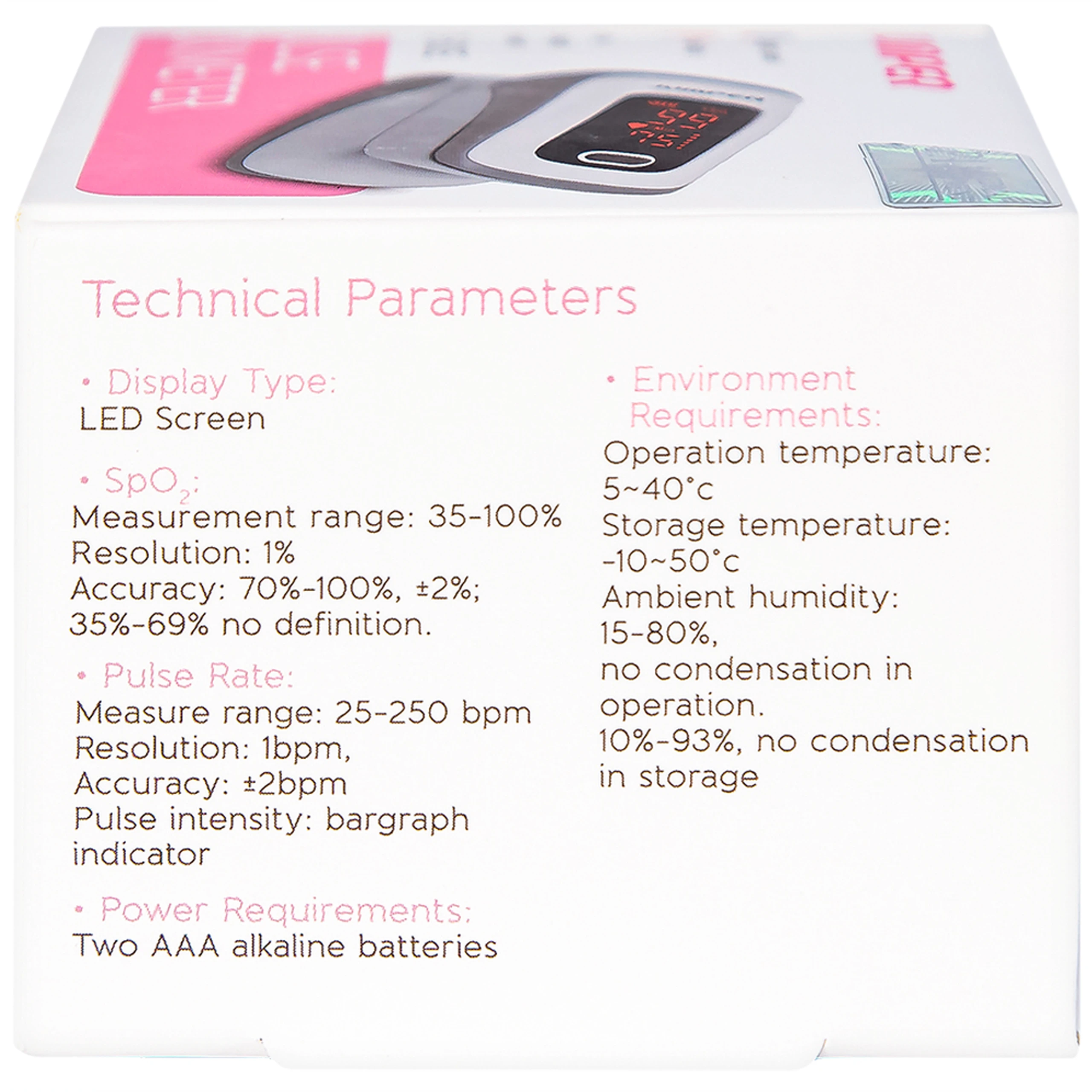 Máy đo nồng độ oxy trong máu SPO2 Jumper JPD 500E LED