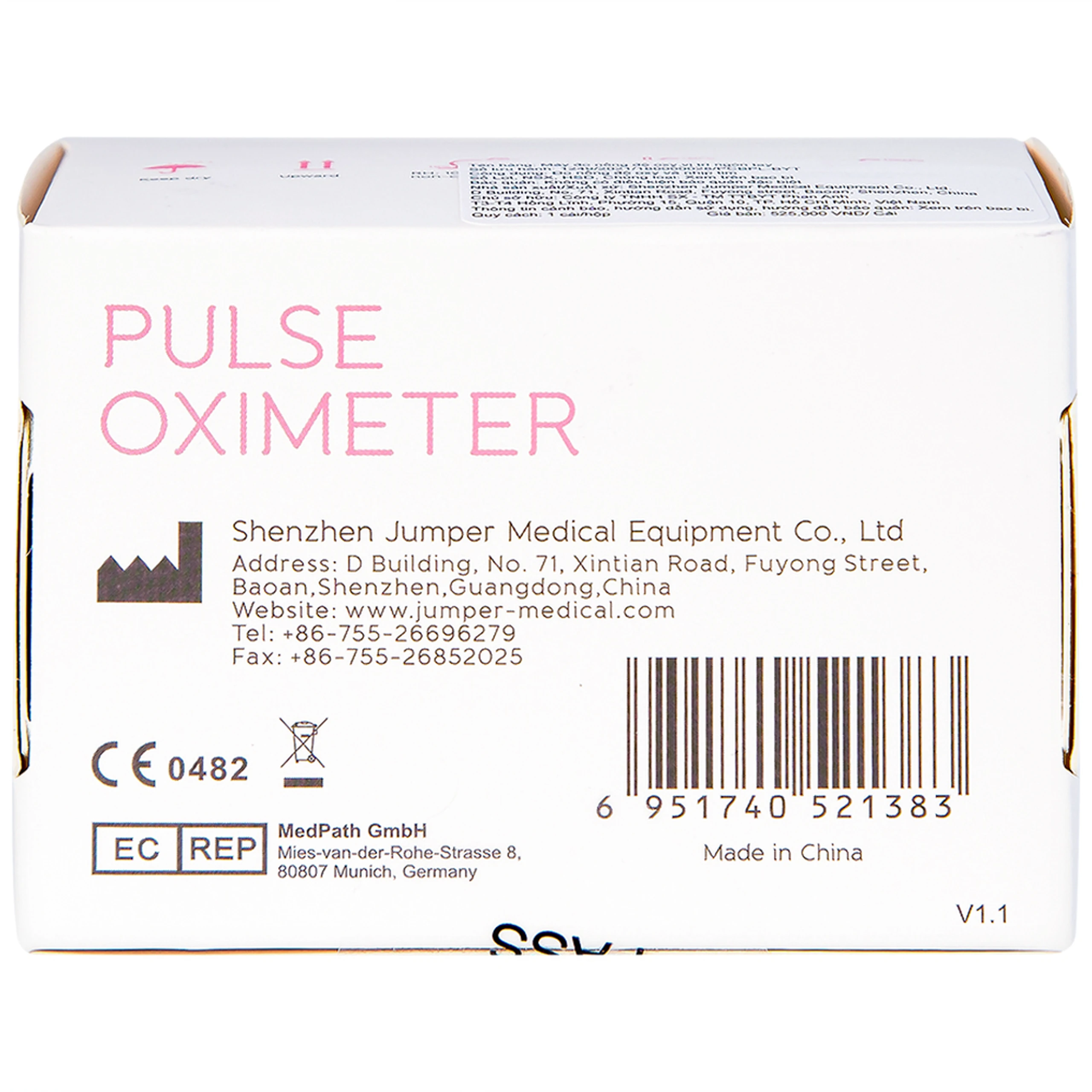 Máy đo nồng độ oxy trong máu SPO2 Jumper JPD 500E LED