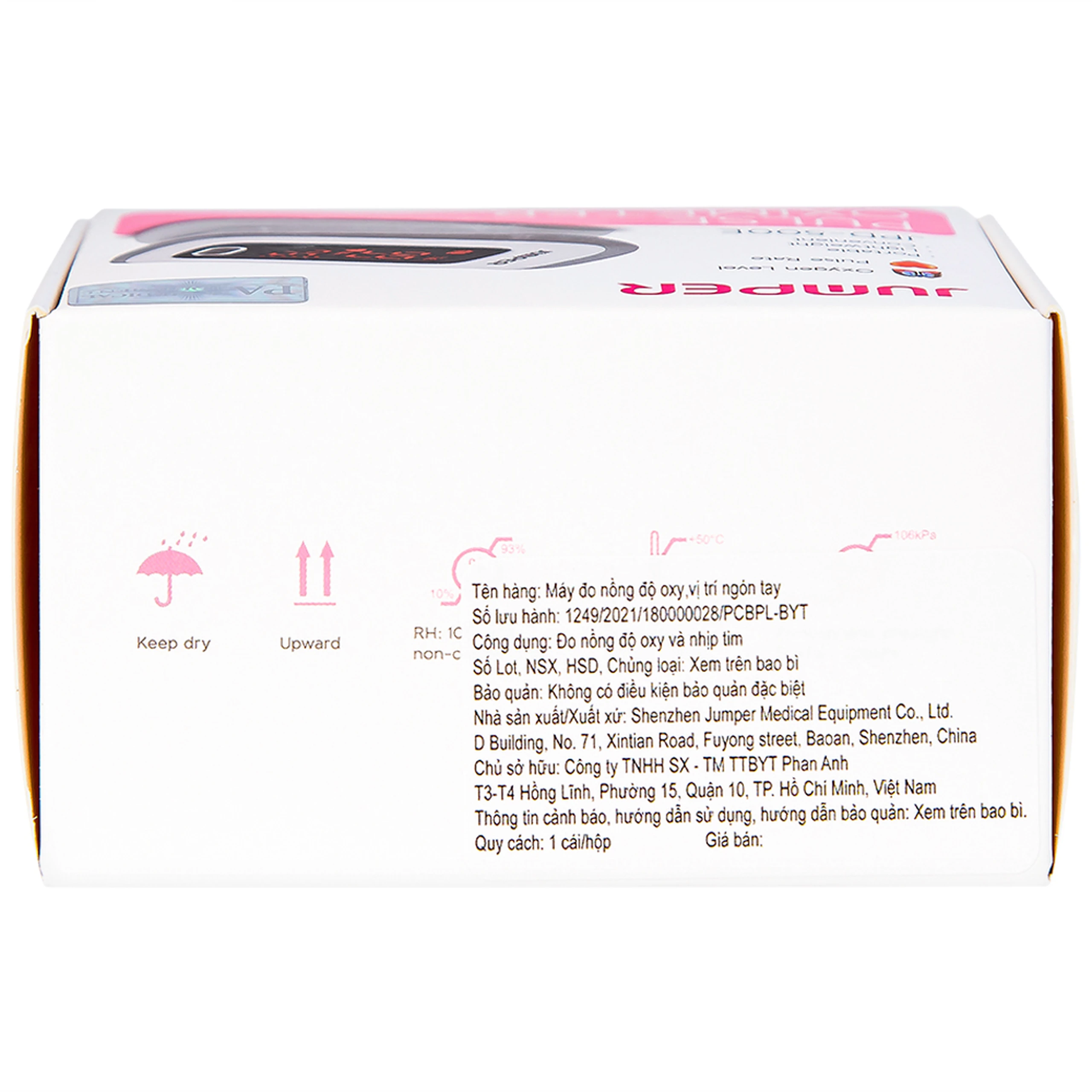 Máy đo nồng độ oxy trong máu SPO2 Jumper JPD 500E LED