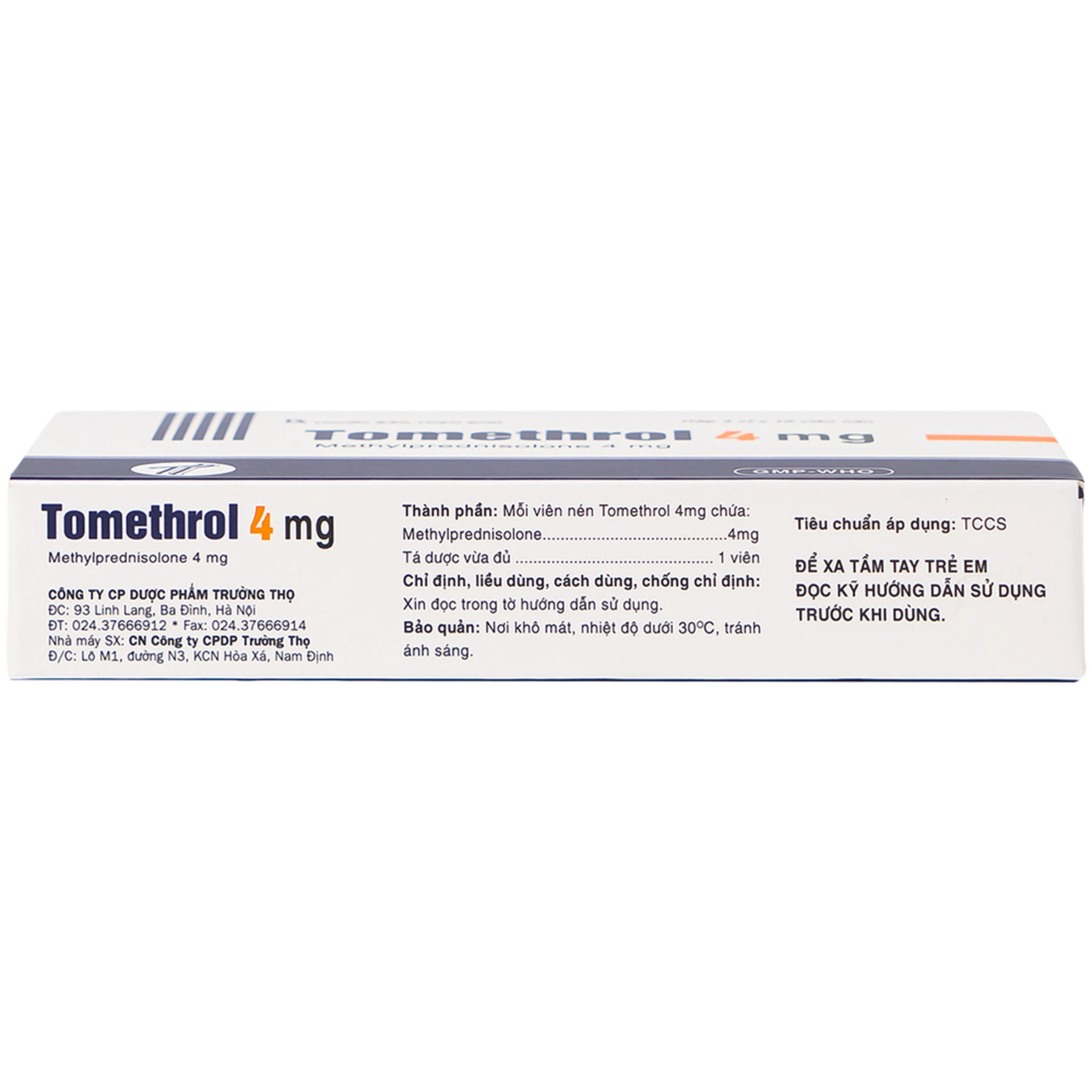 Thuốc Tomethrol 4mg điều trị rối loạn do thấp khớp ( 3 vỉ x 10 viên)