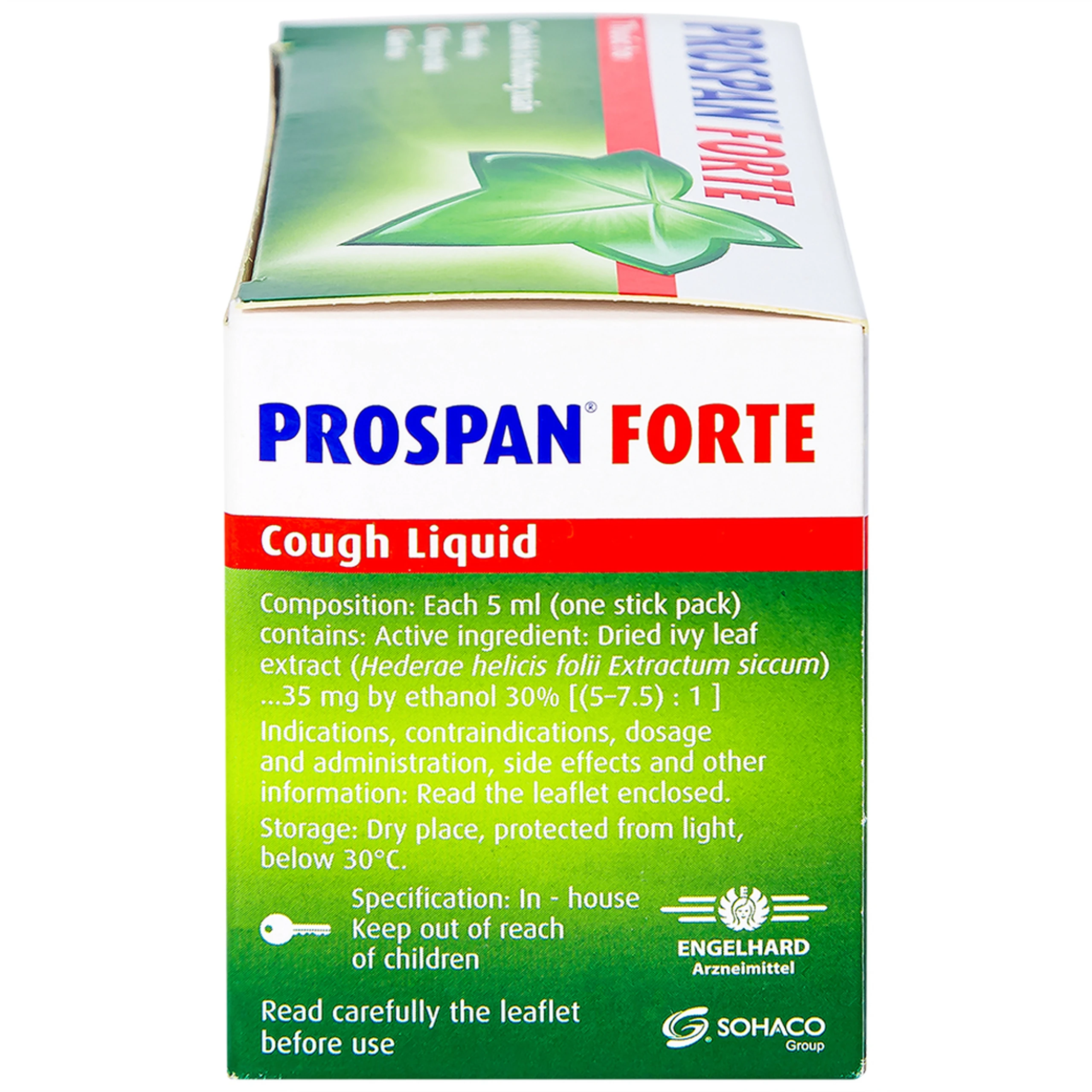 Thuốc ho Prospan Forte Engelhard điều trị viêm đường hô hấp cấp (21 túi x 5ml)