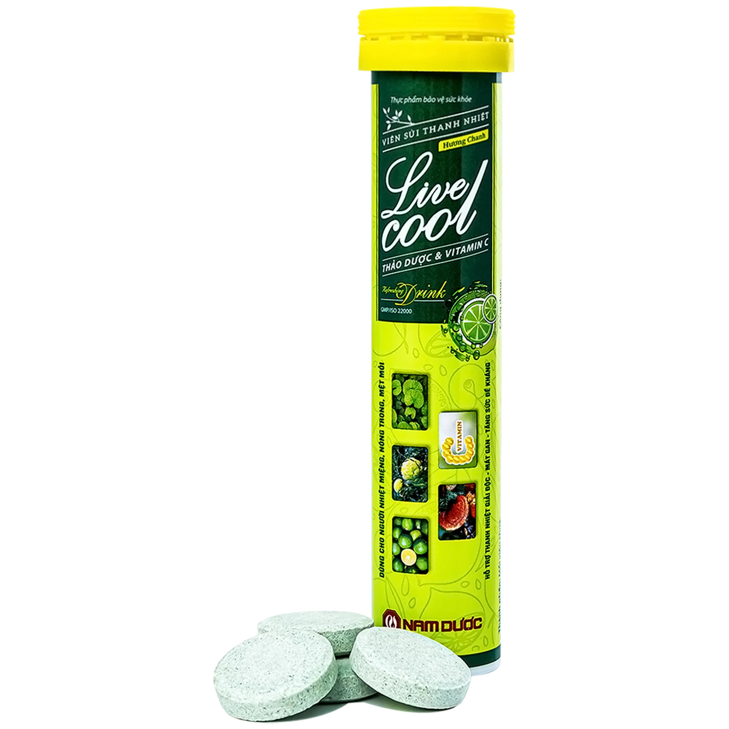 Viên sủi hương chanh hỗ trợ giải độc mát gan Livecool (16 viên)