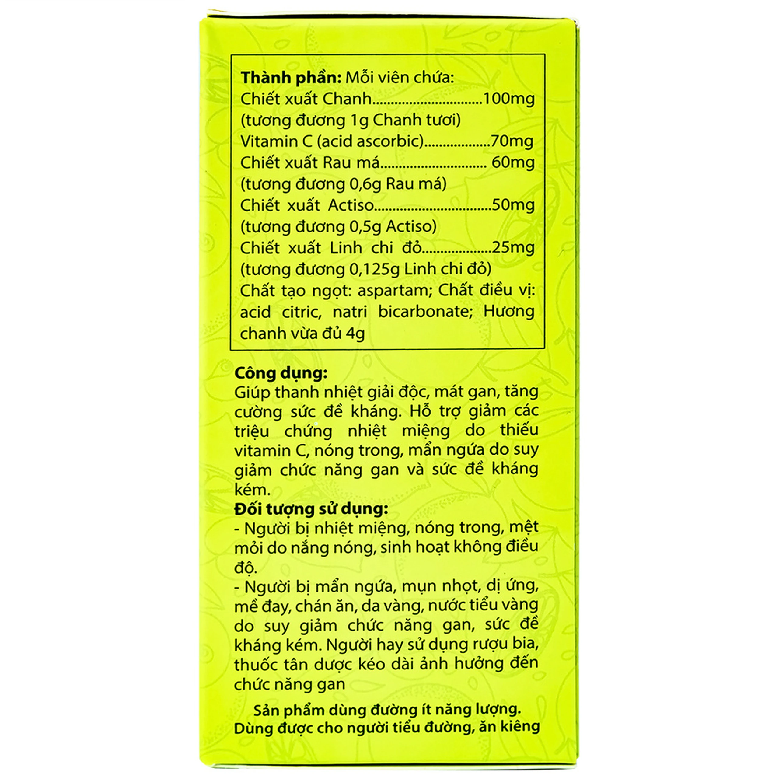 Viên sủi hương chanh hỗ trợ giải độc mát gan Livecool (16 viên)