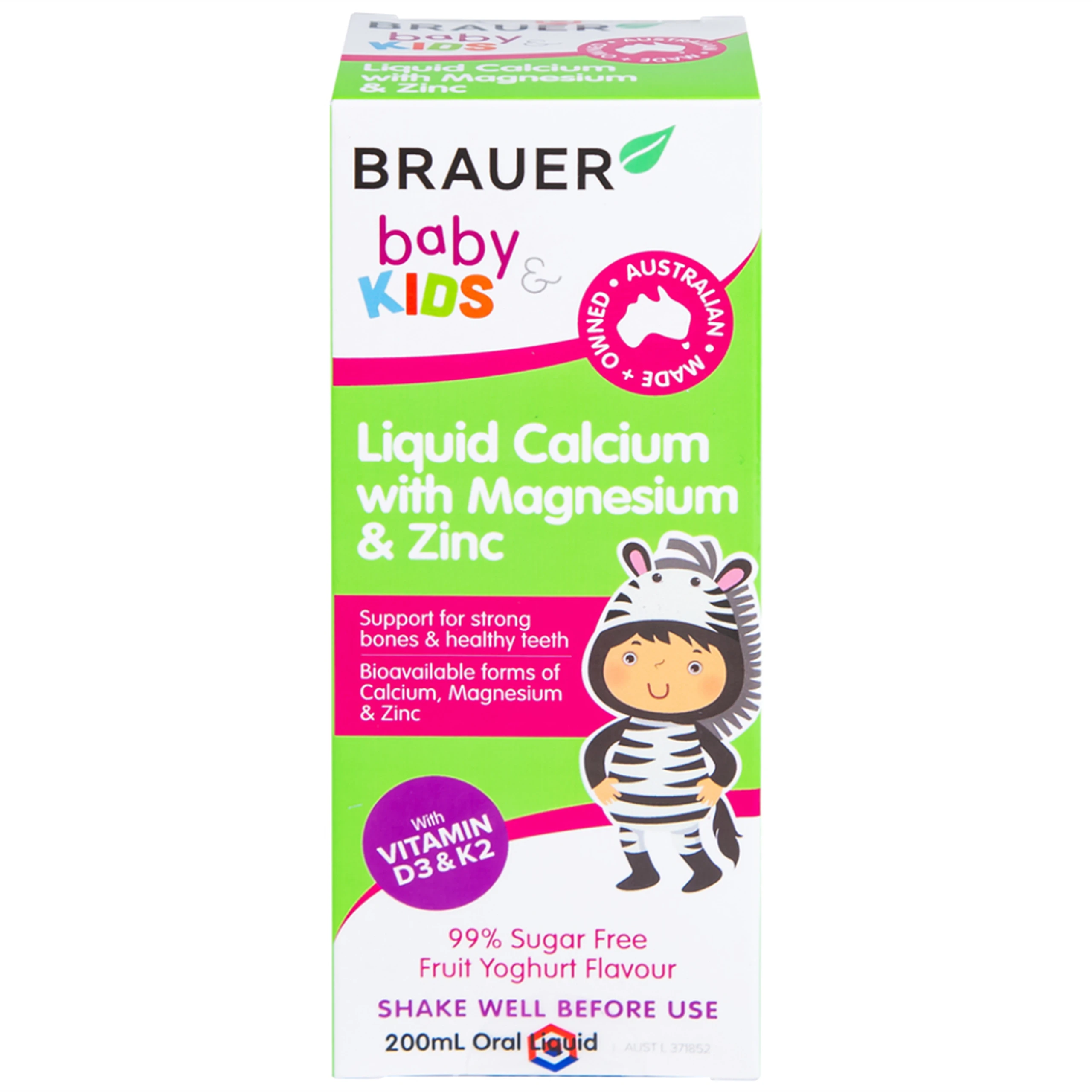 Siro hỗ trợ xương răng phát triển chắc khỏe cho bé Kids Liquid Calcium with Magnesium And Zinc (200ml)