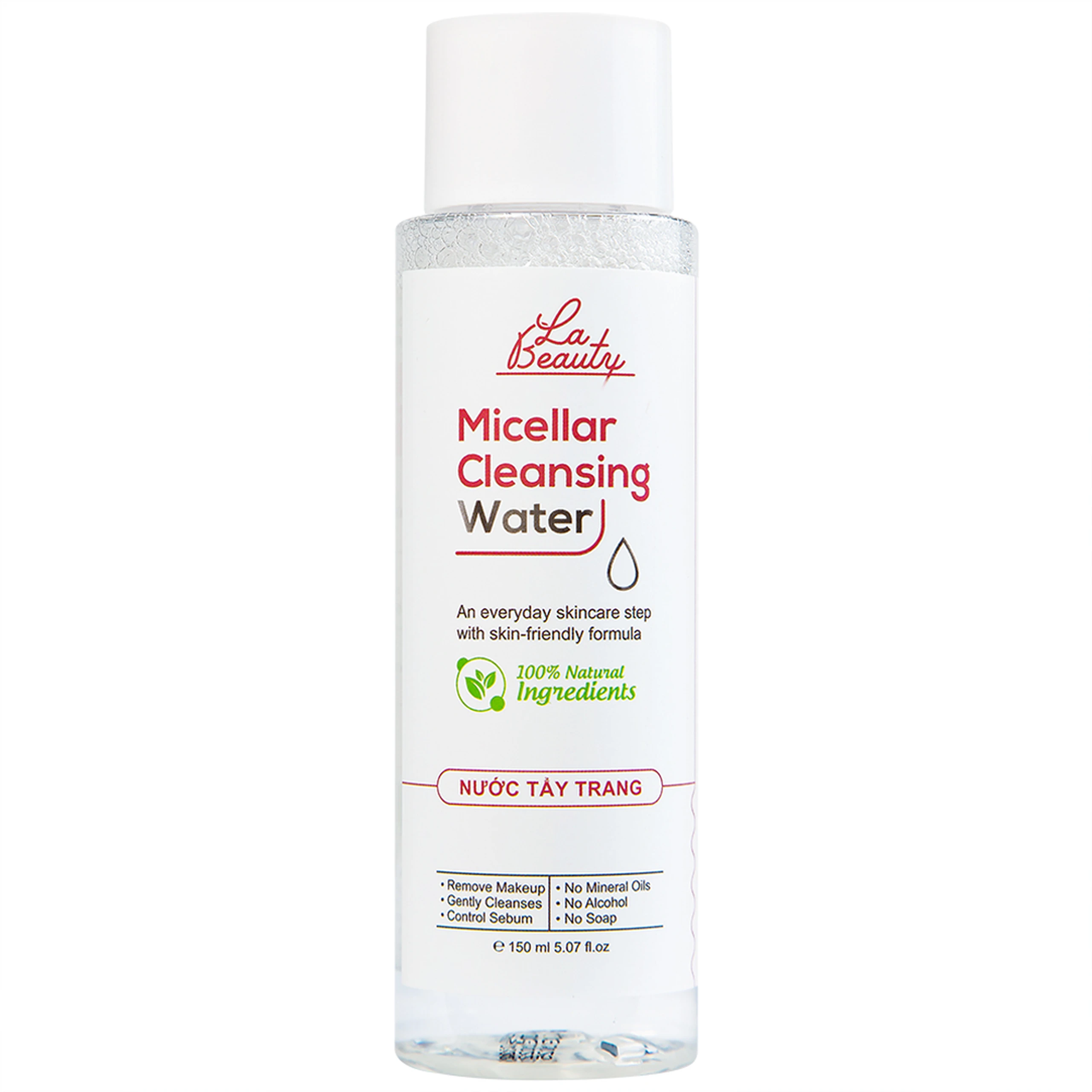 Nước tẩy trang Micellar Cleansing Water La Beauty làm sạch sâu, loại bỏ bụi bẩn (150ml)