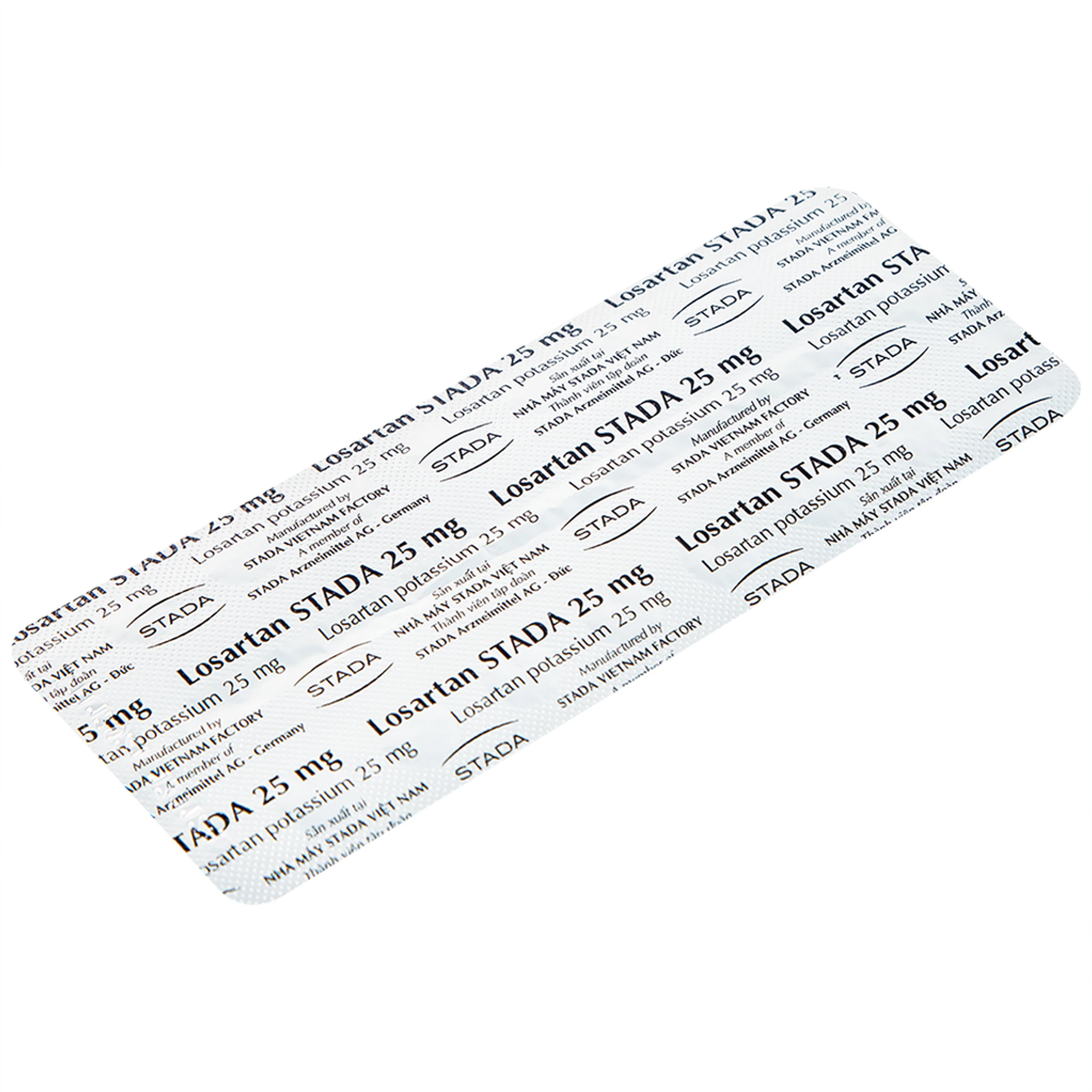 Viên nén Losartan Stada 25mg điều trị tăng huyết áp, giảm nguy cơ đột quỵ (2 vỉ x 15 viên)