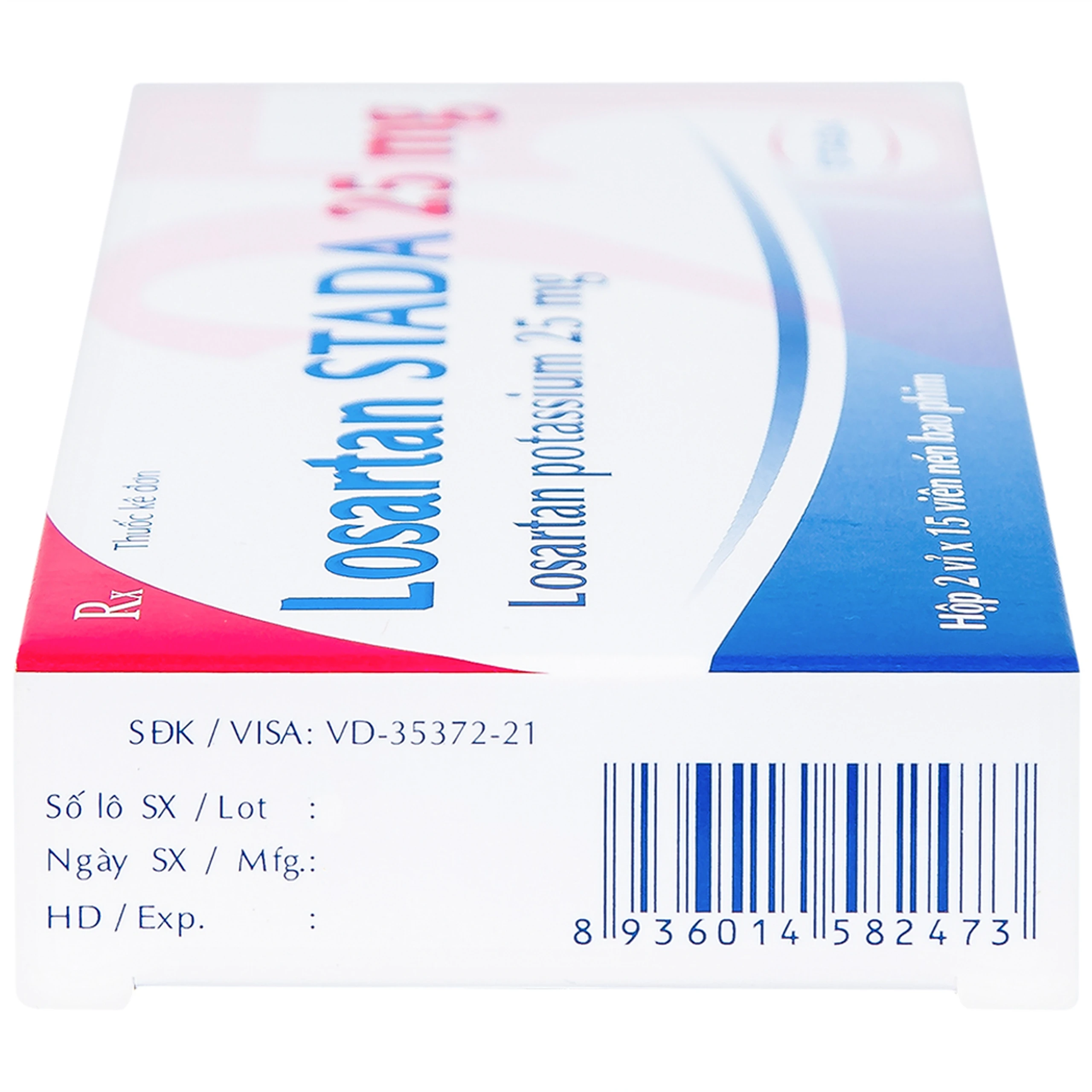 Viên nén Losartan Stada 25mg điều trị tăng huyết áp, giảm nguy cơ đột quỵ (2 vỉ x 15 viên)