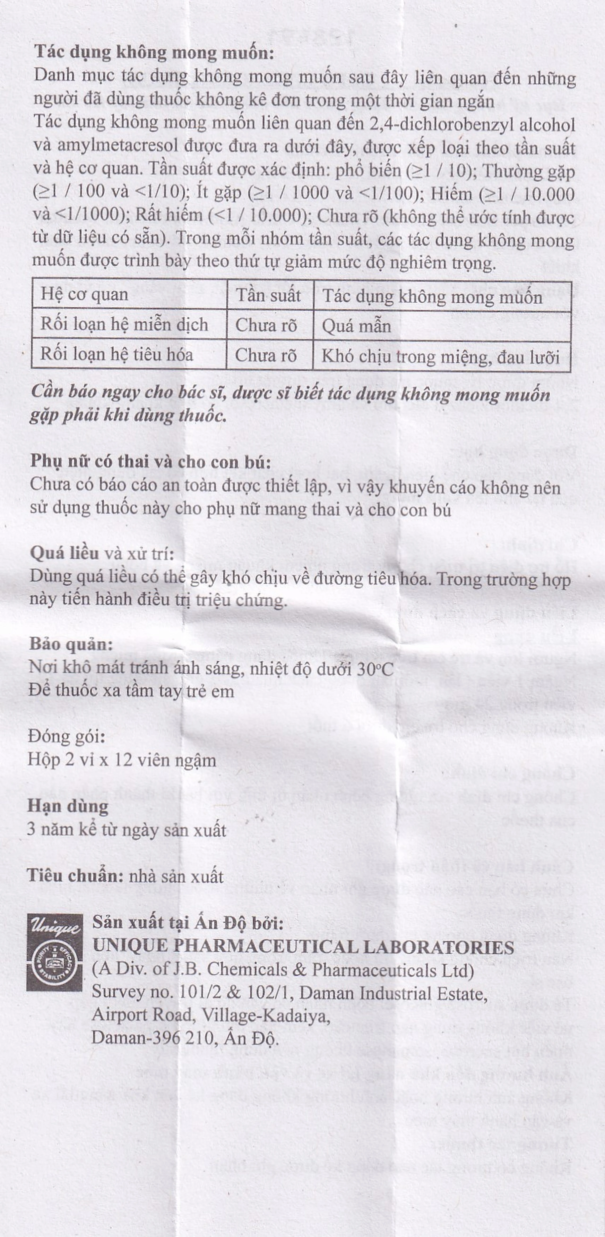 Viên ngậm Cufo vị chanh hỗ trợ điều trị triệu chứng trong nhiễm khuẩn miệng và họng (2 vỉ x 12 viên)