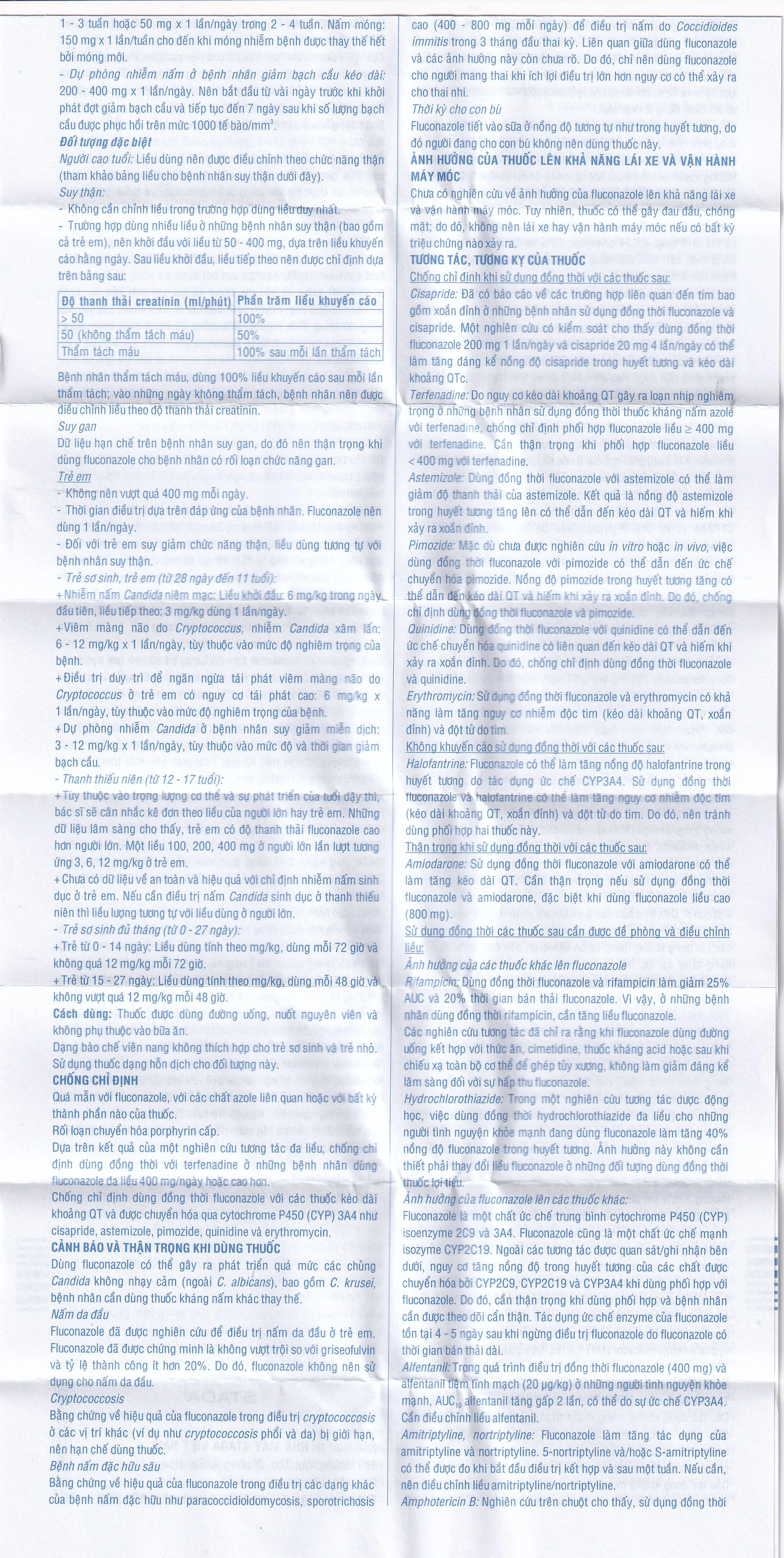 Thuốc Fluconazole Stada 150mg điều trị nhiễm nấm (1 vỉ x 1 viên)