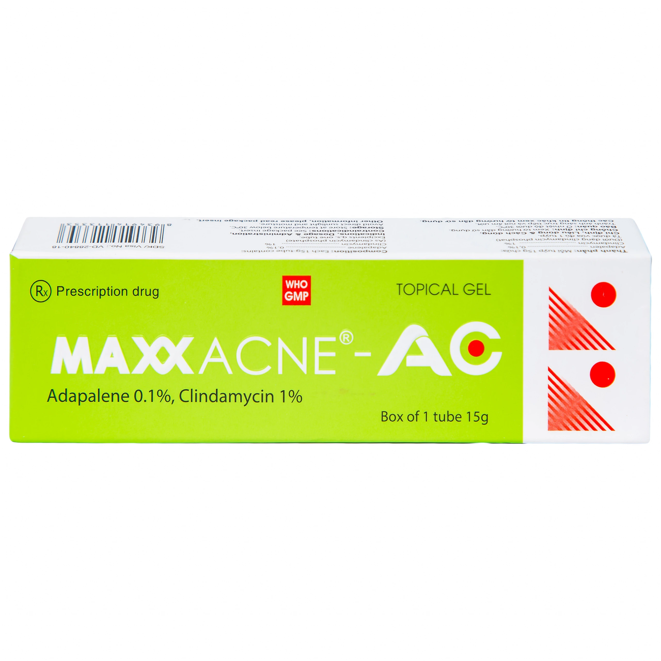 Gel bôi da Maxx Acne-AC Ampharco U.S.A điều trị mụn trứng cá (15g)