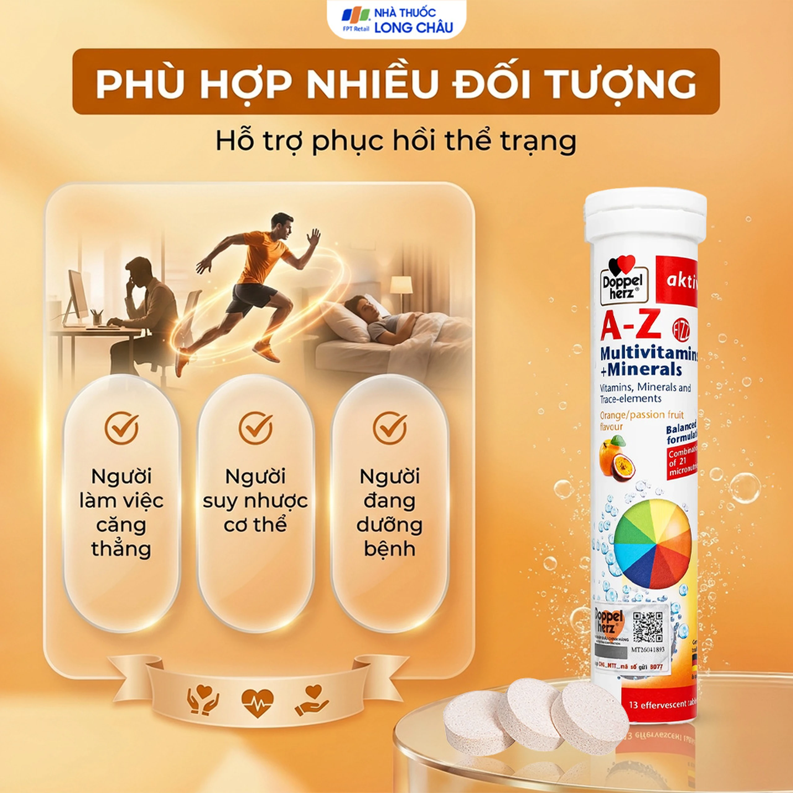 Viên sủi giúp tăng sức đề kháng A-Z Fizz Doppelherz (13 viên) 4