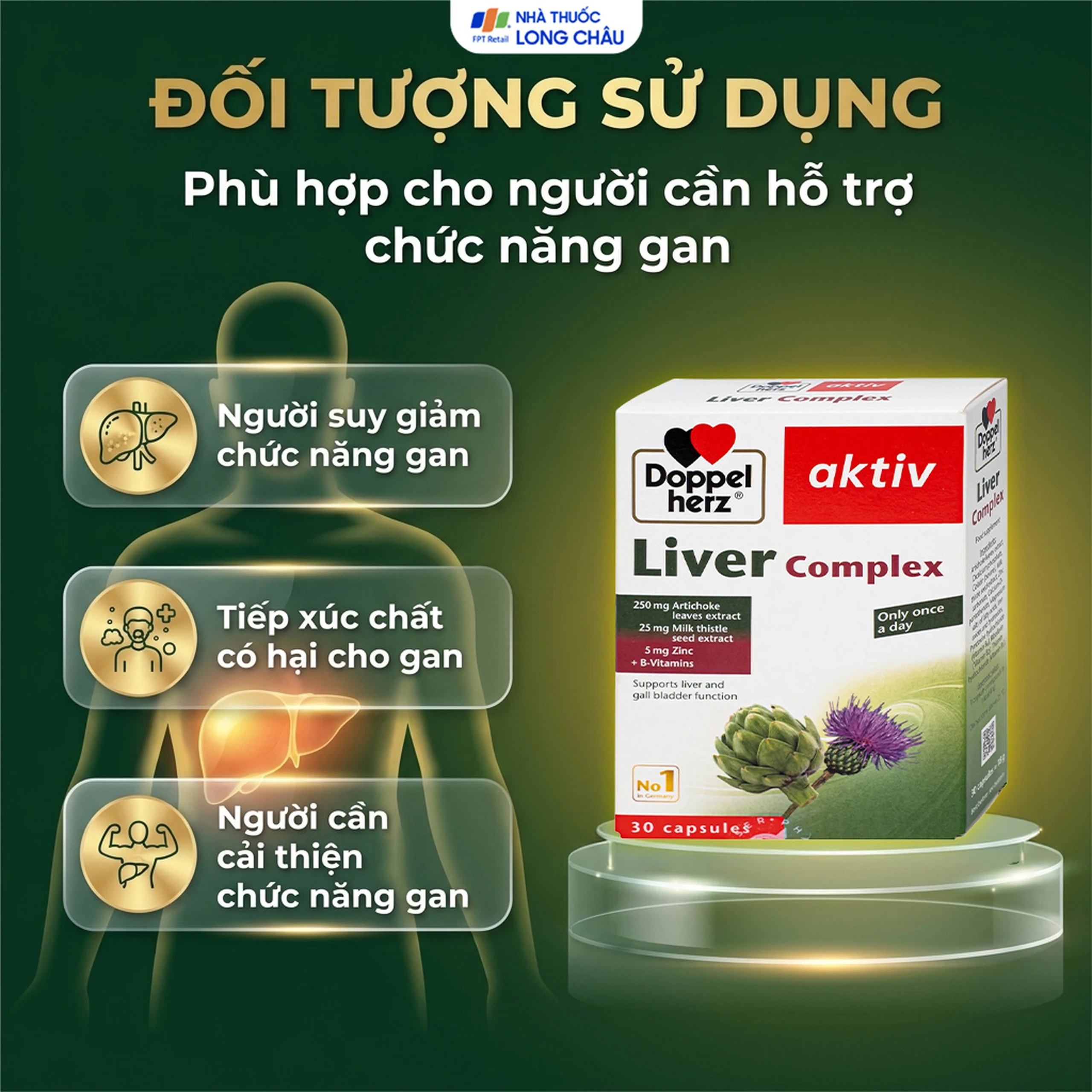 Viên uống hỗ trợ cải thiện chức năng gan Liver Complex Doppelherz (3 vỉ x 10 viên) 4