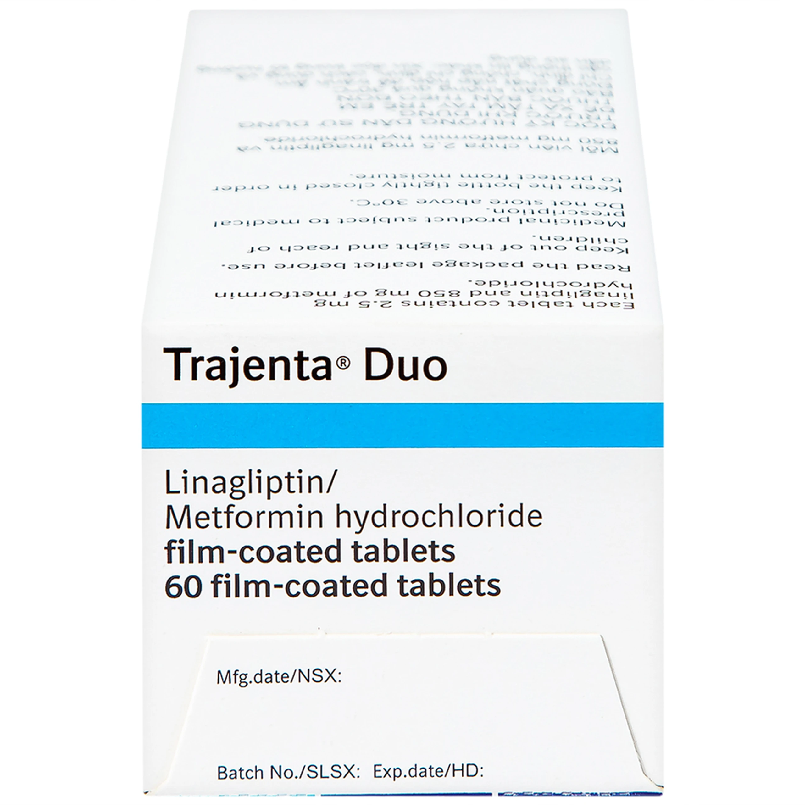 Thuốc Trajenta Duo 2.5mg/850mg Boehringer Ingelheim kiểm soát đường huyết ở bệnh đái tháo đường típ 2 (60 viên)