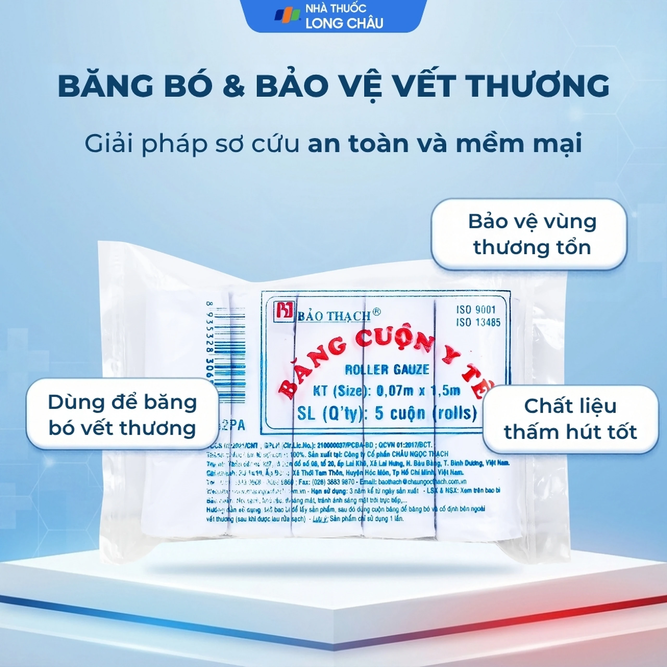 Băng cuộn Bảo Thạch 0.07x1.5m (5 cuộn nhỏ) 2