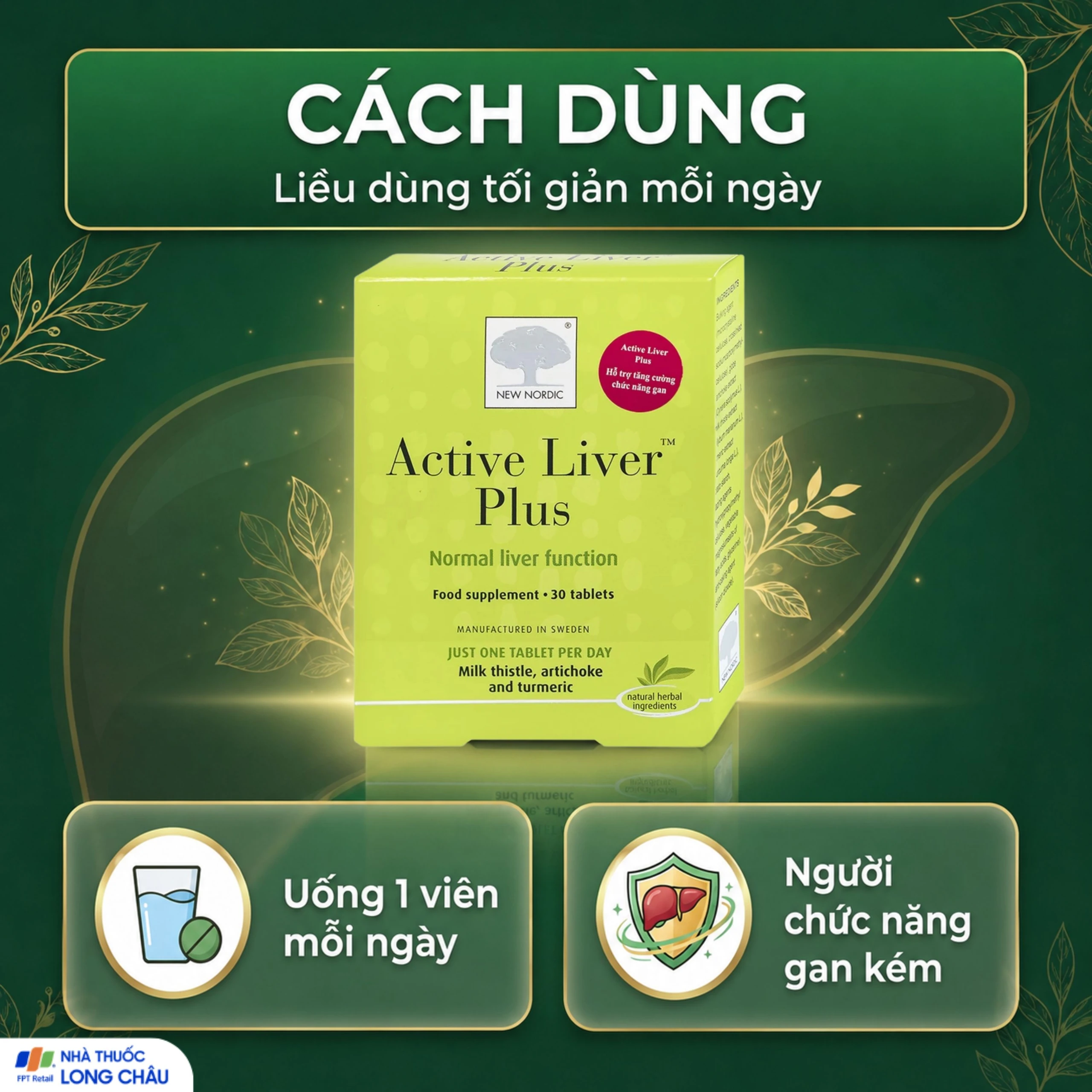 Viên uống hỗ trợ giải độc gan, tăng cường chức năng gan Active Liver Plus New Nordic (2 vỉ x 15 viên) 5