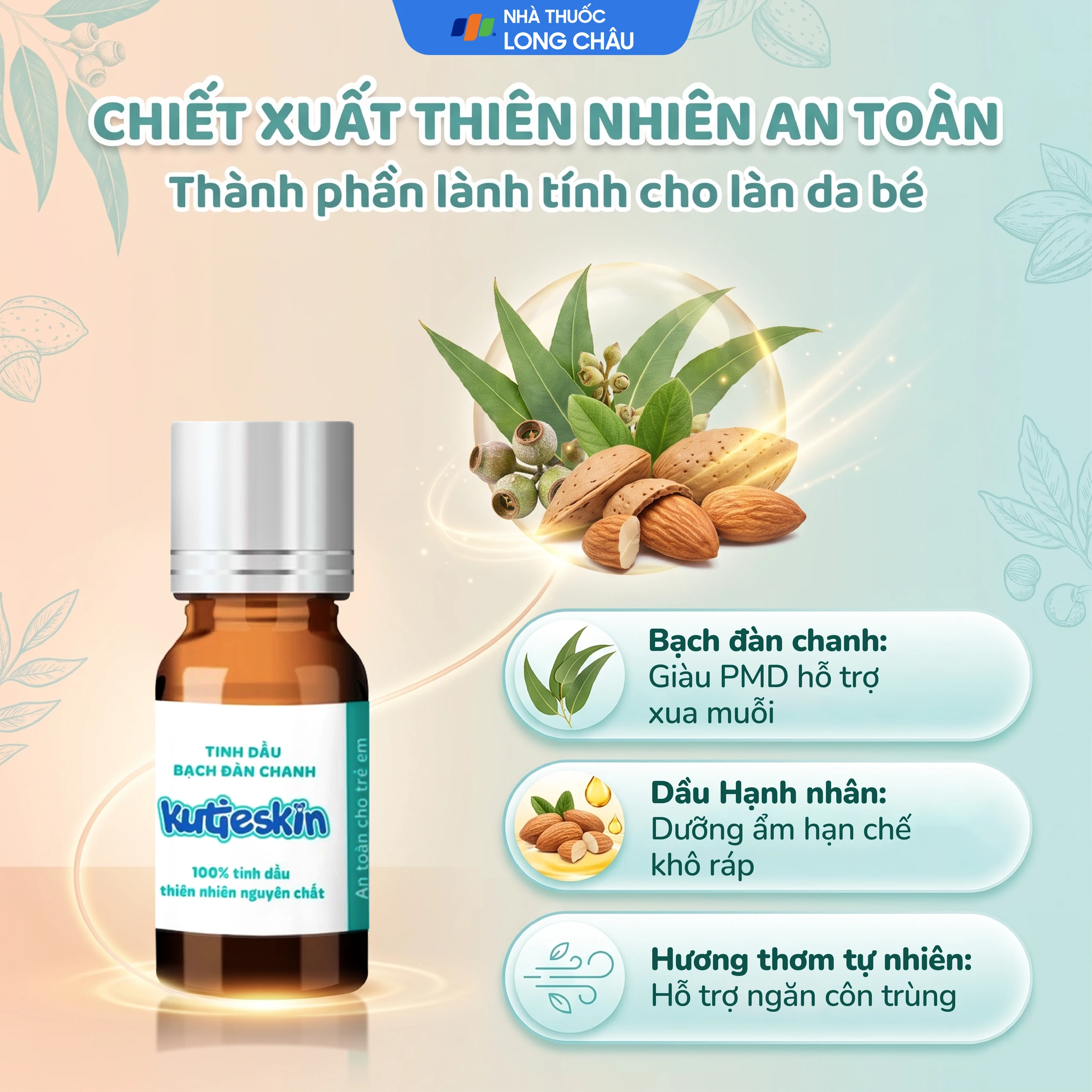 Dầu bạch đàn chanh Kutieskin đuổi muỗi và côn trùng (5ml) 3