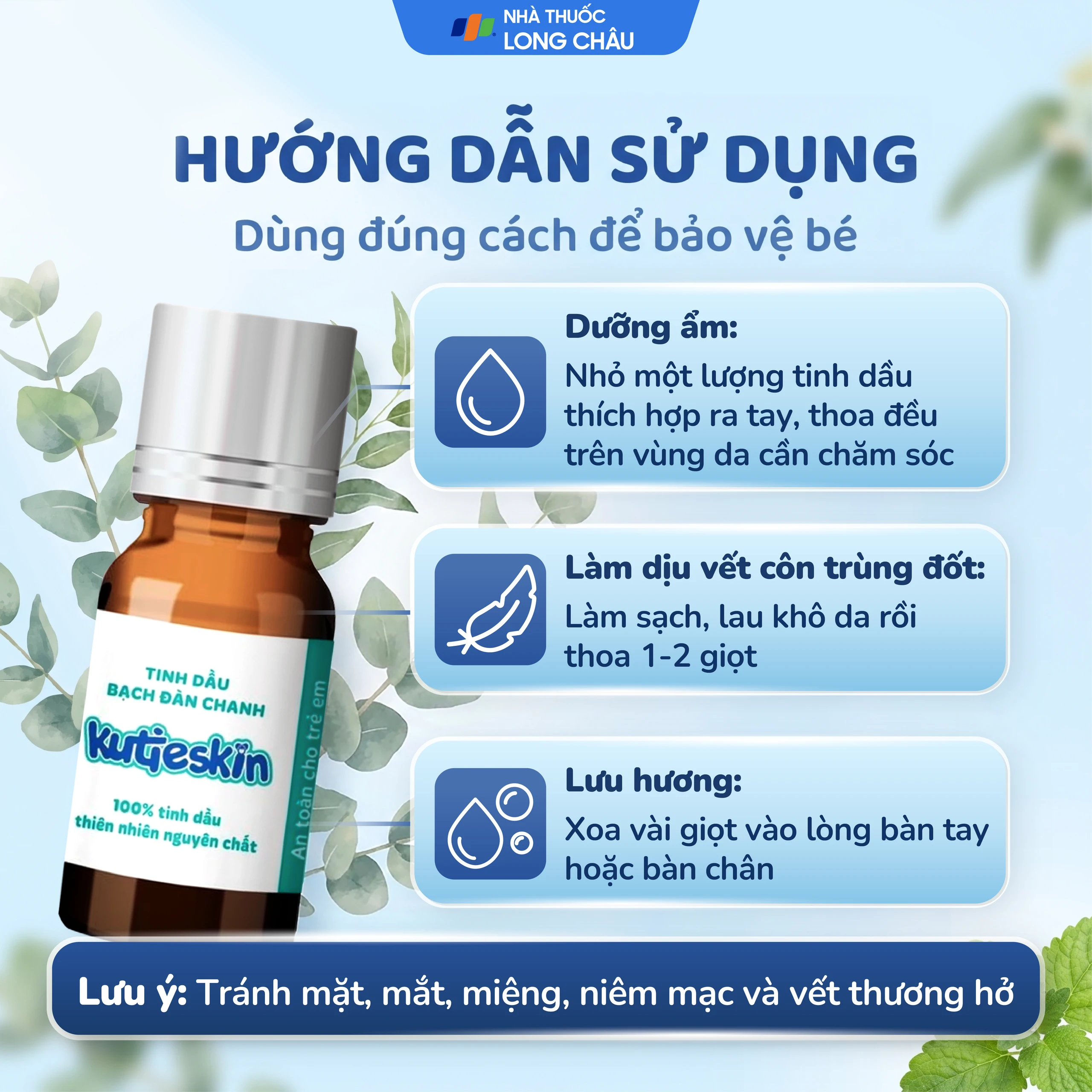 Dầu bạch đàn chanh Kutieskin đuổi muỗi và côn trùng (5ml) 5