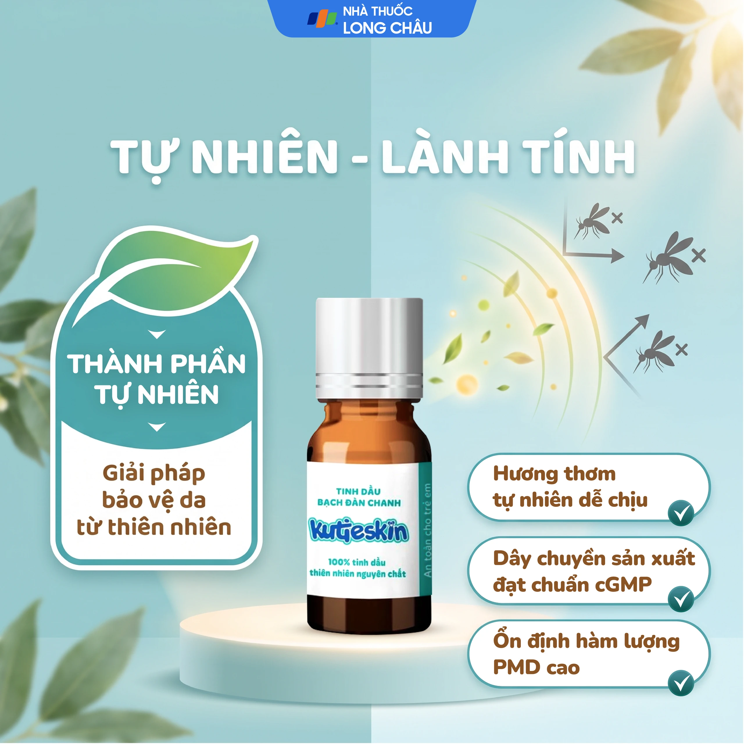 Dầu bạch đàn chanh Kutieskin đuổi muỗi và côn trùng (5ml) 6