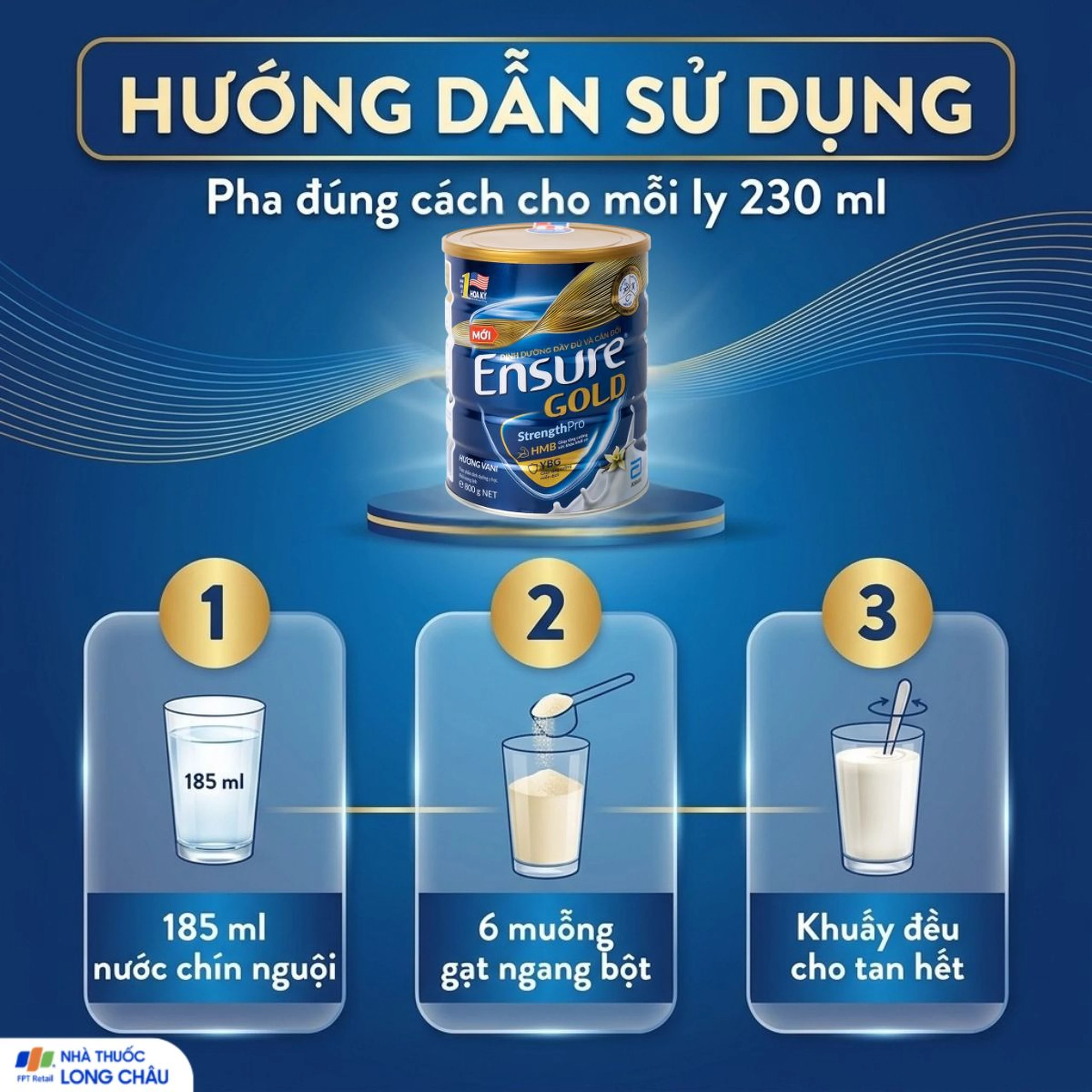 Sữa tăng cường sức khỏe khối cơ tăng miễn dịch Ensure Gold StrengthPro hương vani (800g) 5