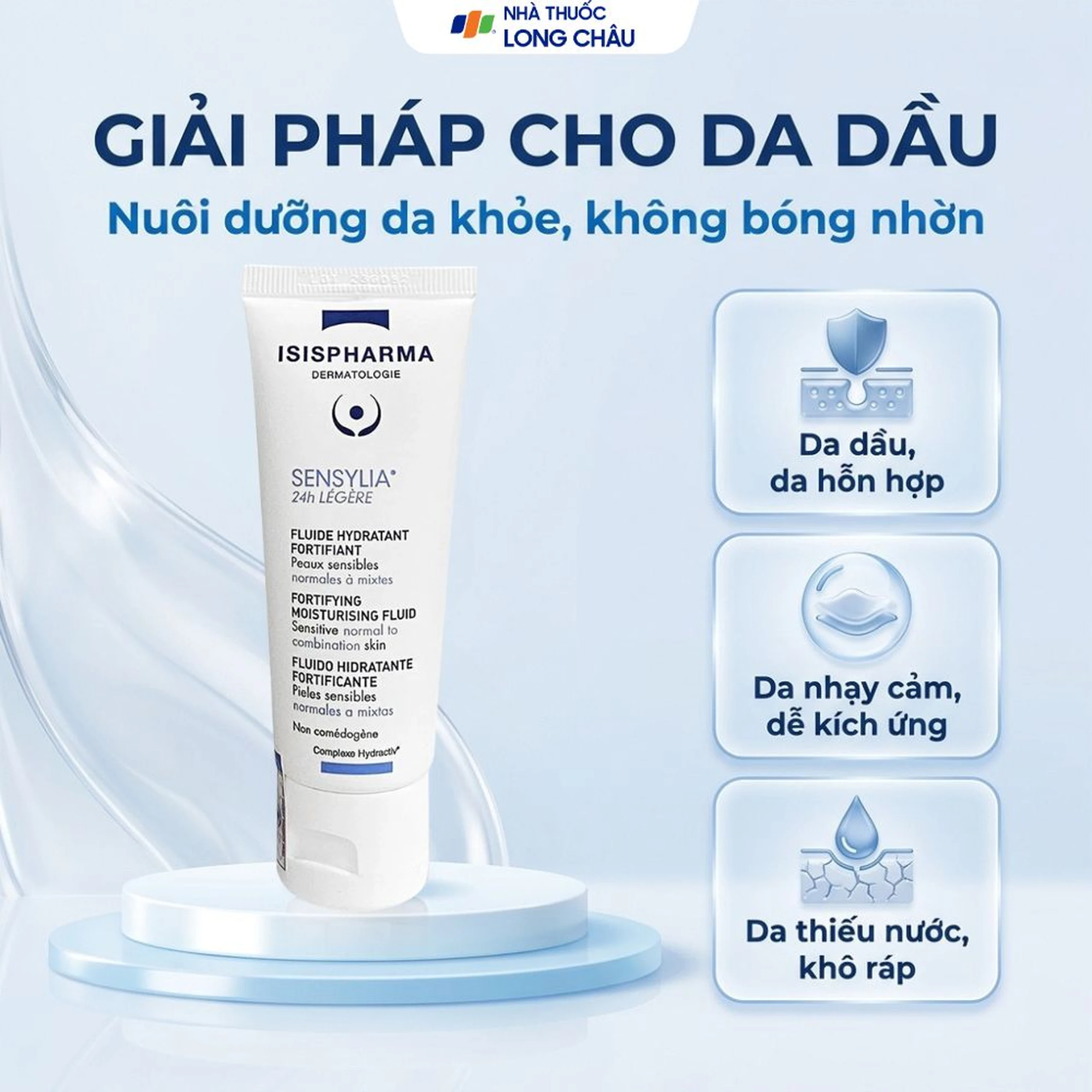 Kem bôi dịu da, dưỡng ẩm ISIS Pharma Sensylia 24h Légère 40ml 4
