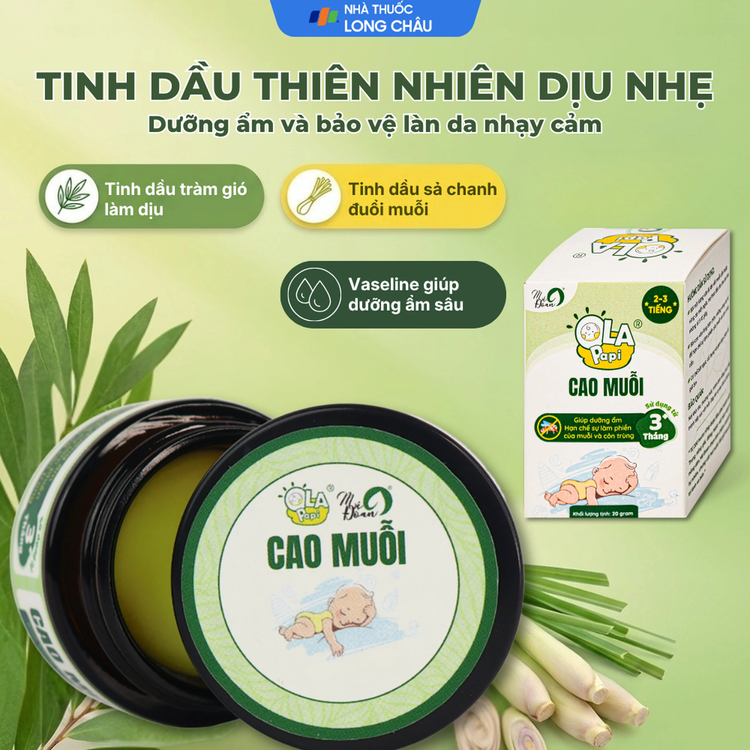 Cao Đuổi Muỗi Cho Bé, Giảm Sưng Tấy Do Côn Trùng Đốt Ola Papi (20g) 3