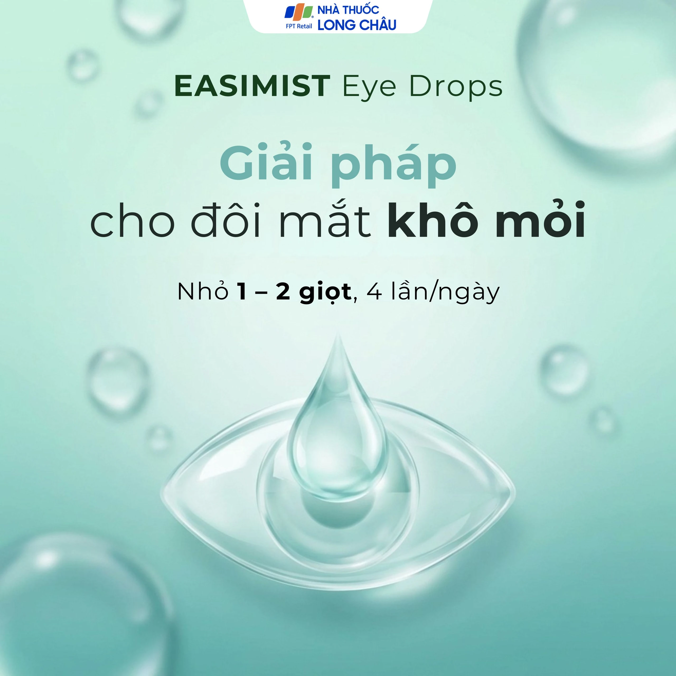 Nước mắt nhân tạo Easimist Eye Drops 5ml giảm khô mỏi mắt