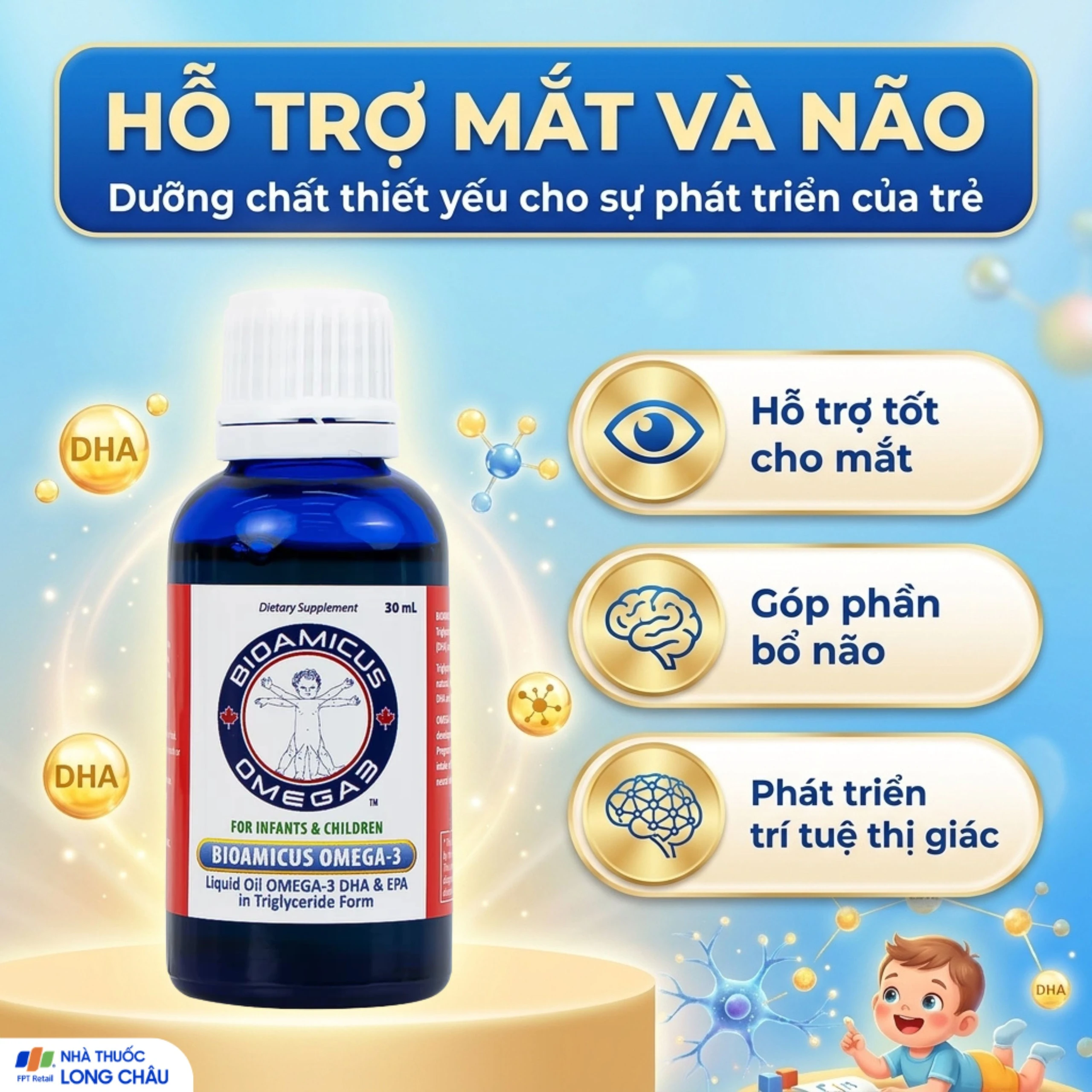 Dung dịch uống hỗ trợ bổ não Bioamicus Omega-3 (30ml) 4