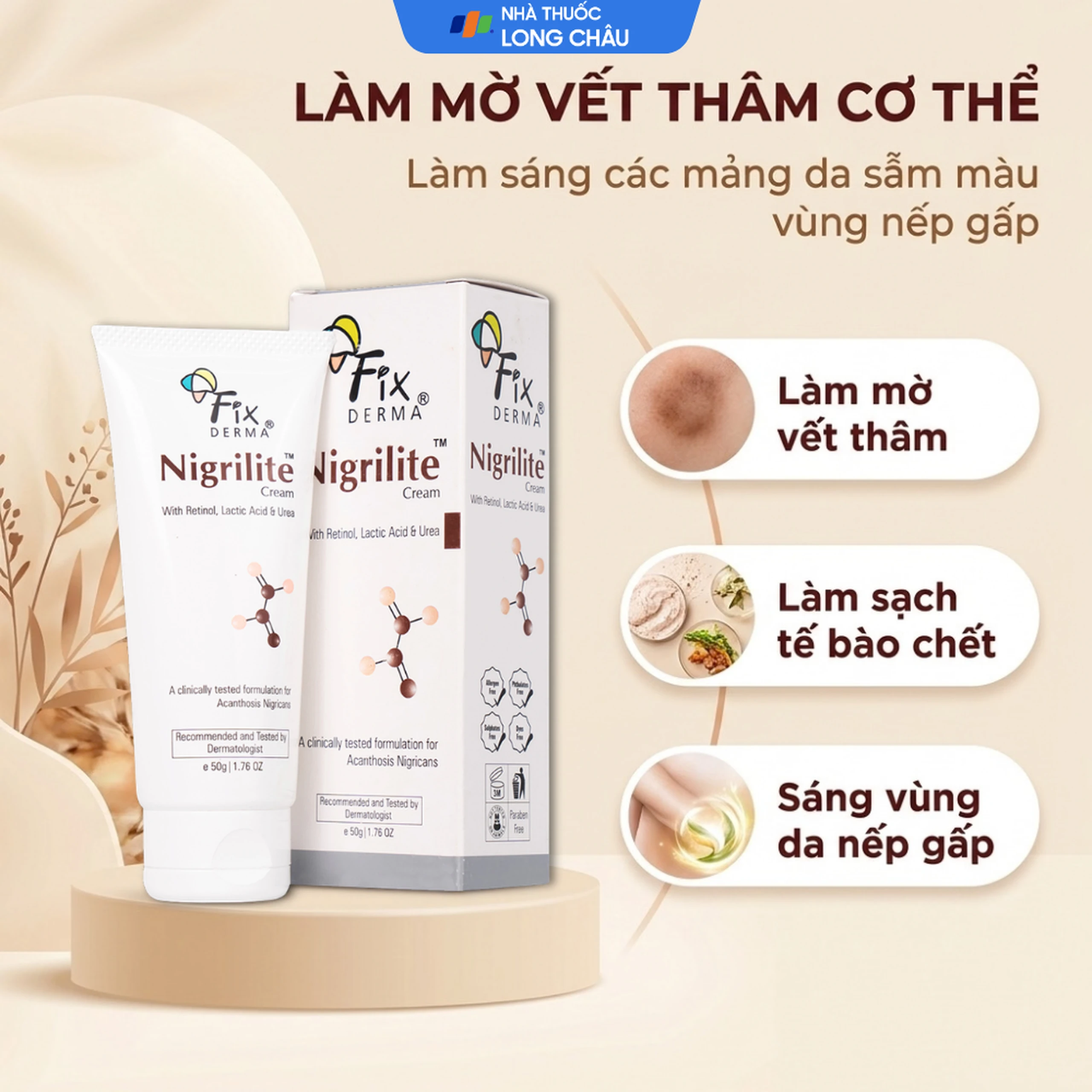 Kem bôi Fixderma Nigrilite làm mờ vết thâm cơ thể (50g) 2