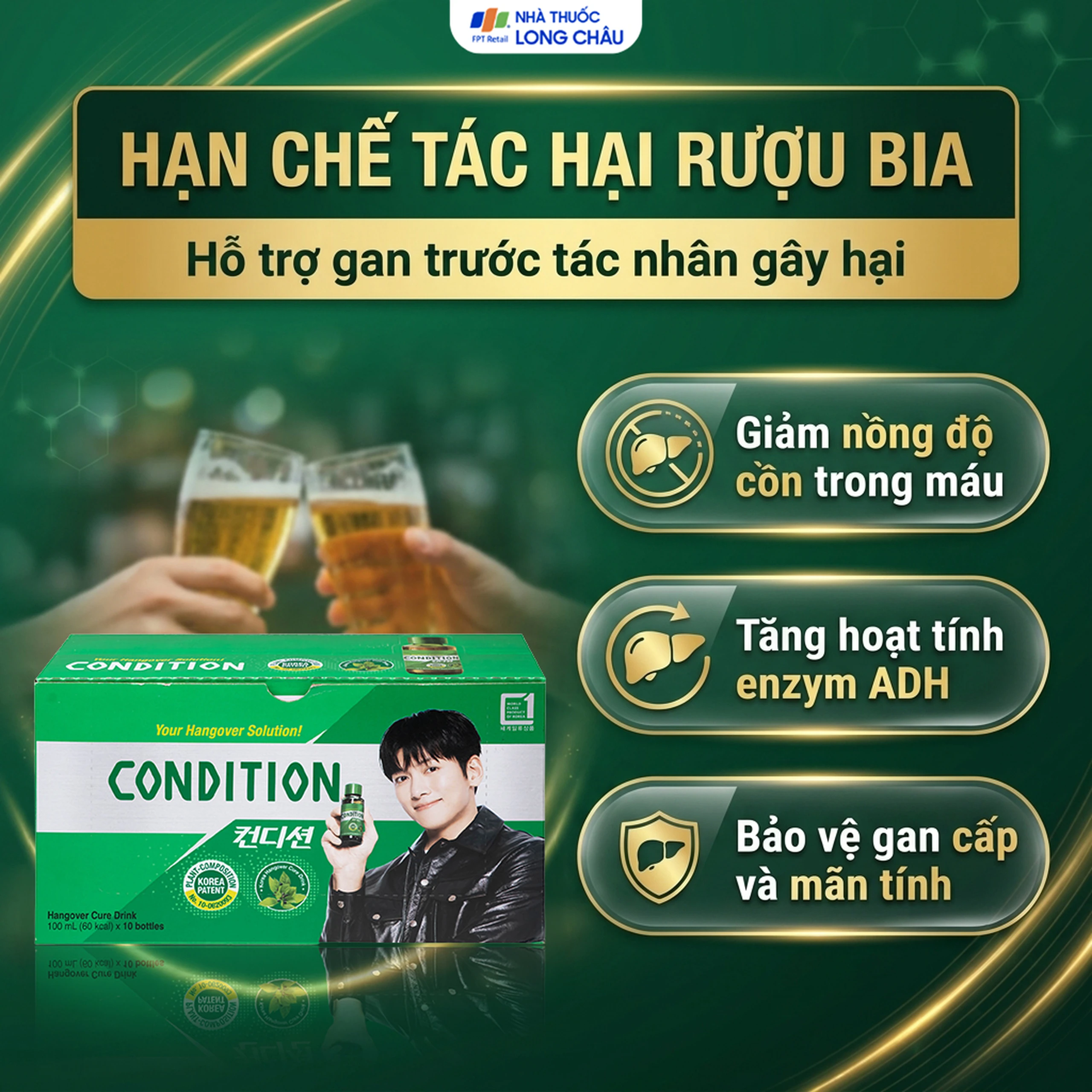Hỗ trợ hạn chế tác hại của rượu bia Condition (100ml) 4
