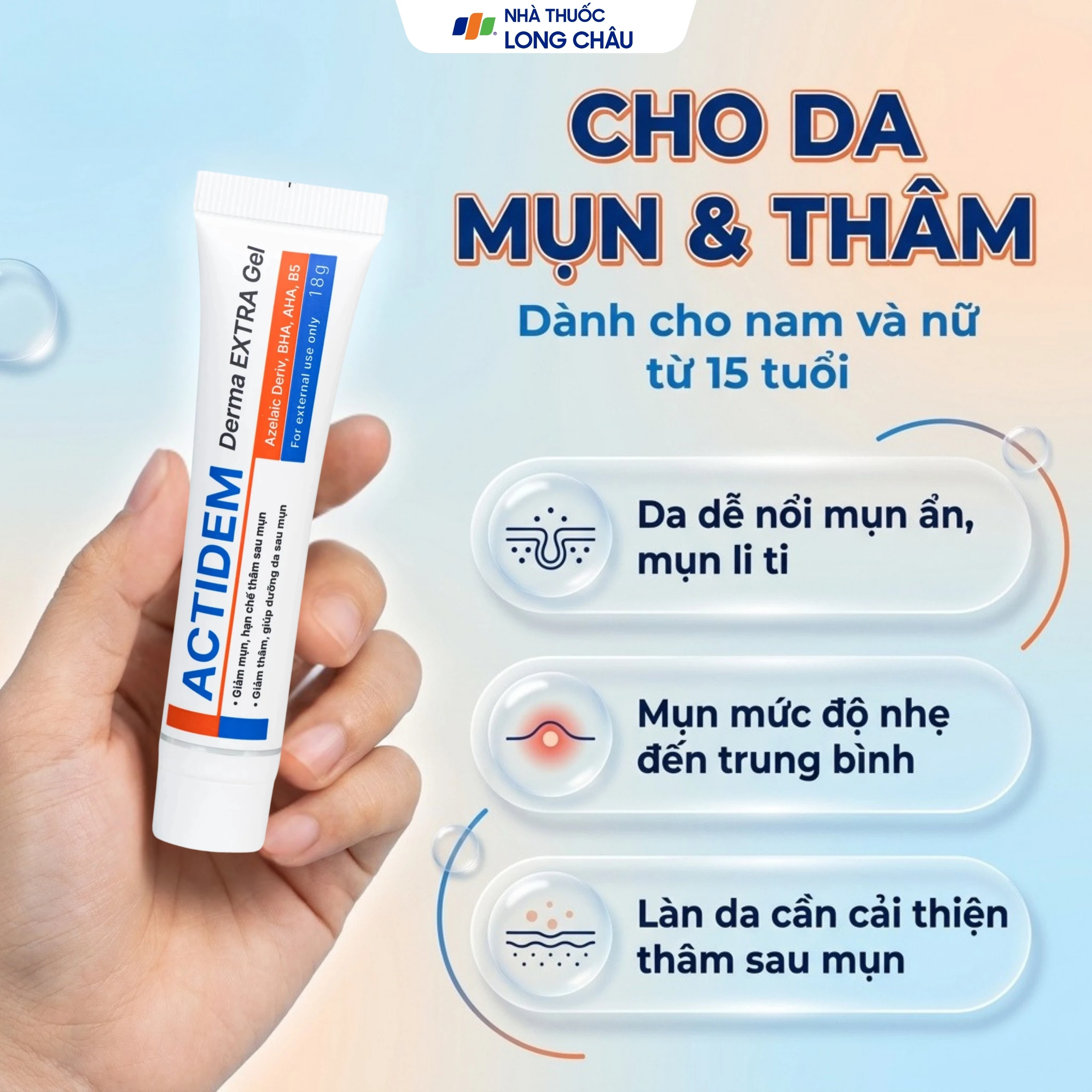 Gel bôi Actidem Derma Extra giảm mụn, mờ thâm (18g) 4