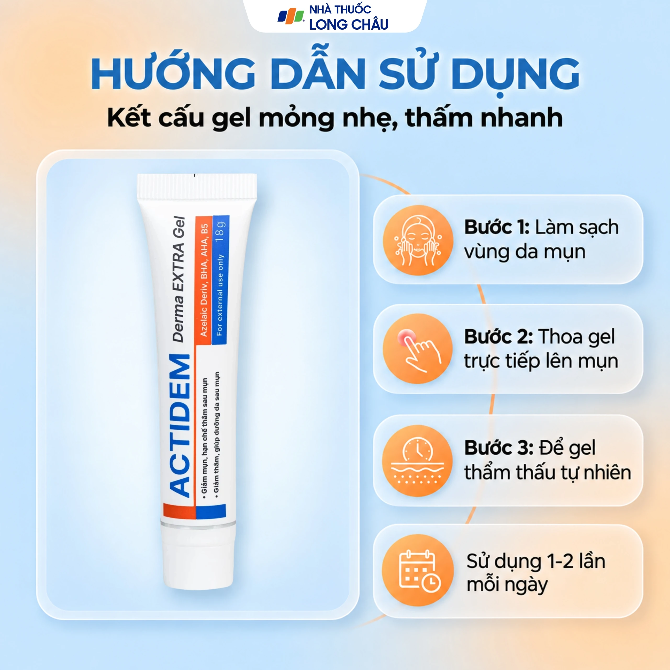 Gel bôi Actidem Derma Extra giảm mụn, mờ thâm (18g) 5