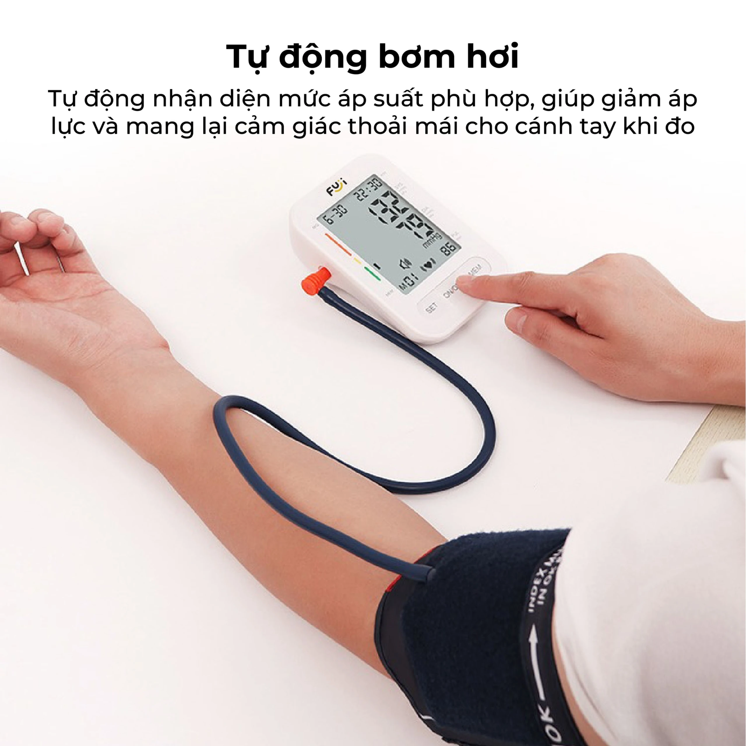 Máy đo huyết áp bắp tay Fuji PG-800B18 hỗ trợ đo huyết áp, nhịp tim