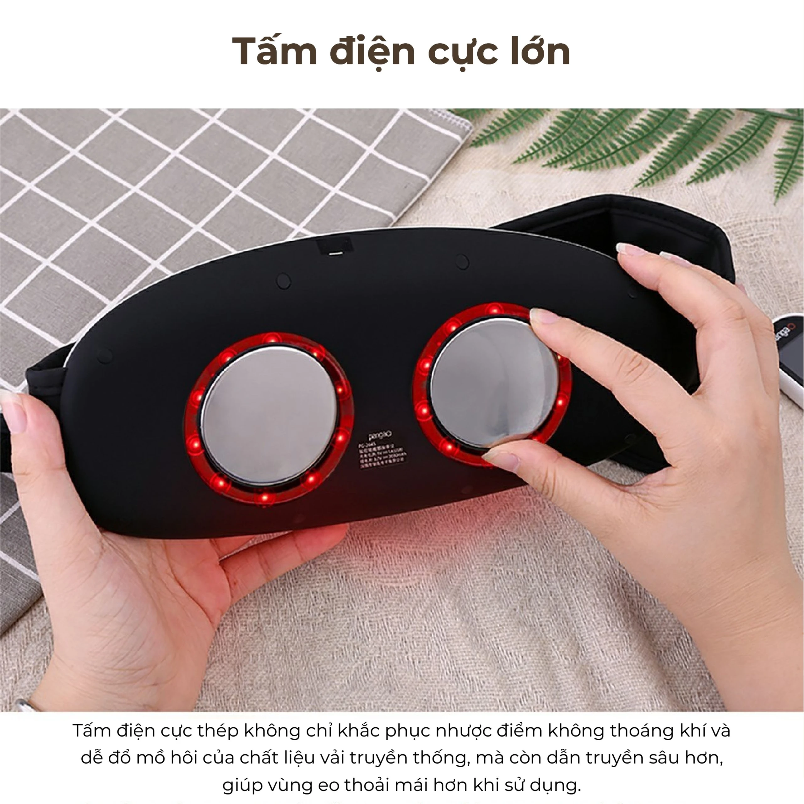 Máy massage (mát xa) lưng, bụng Fuji PG-2645L giúp giảm đau các vùng cơ và dây thần kinh bên trong