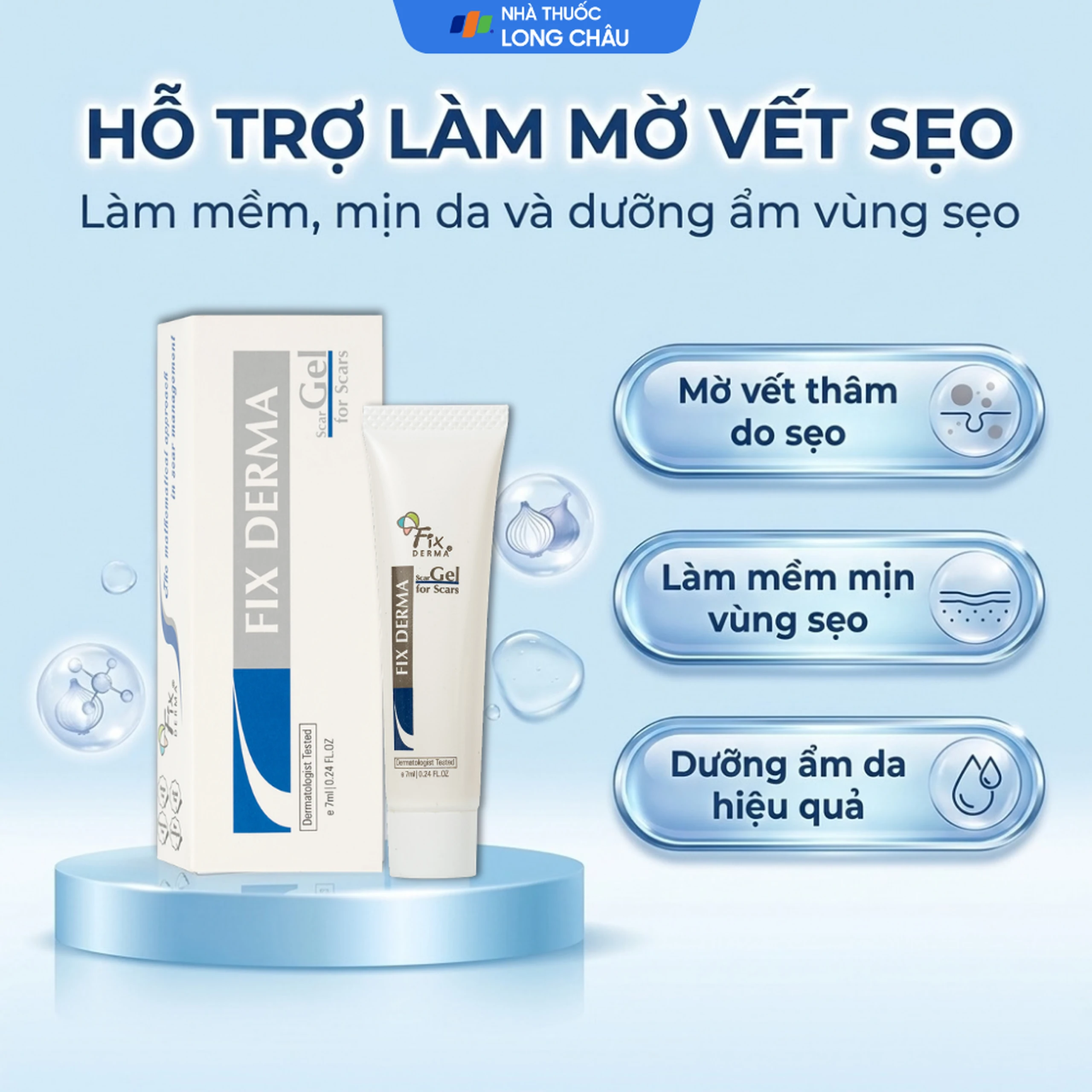 Kem bôi Fixderma Scar Gel hỗ trợ làm mờ vết sẹo, dưỡng ẩm da (7ml) 2