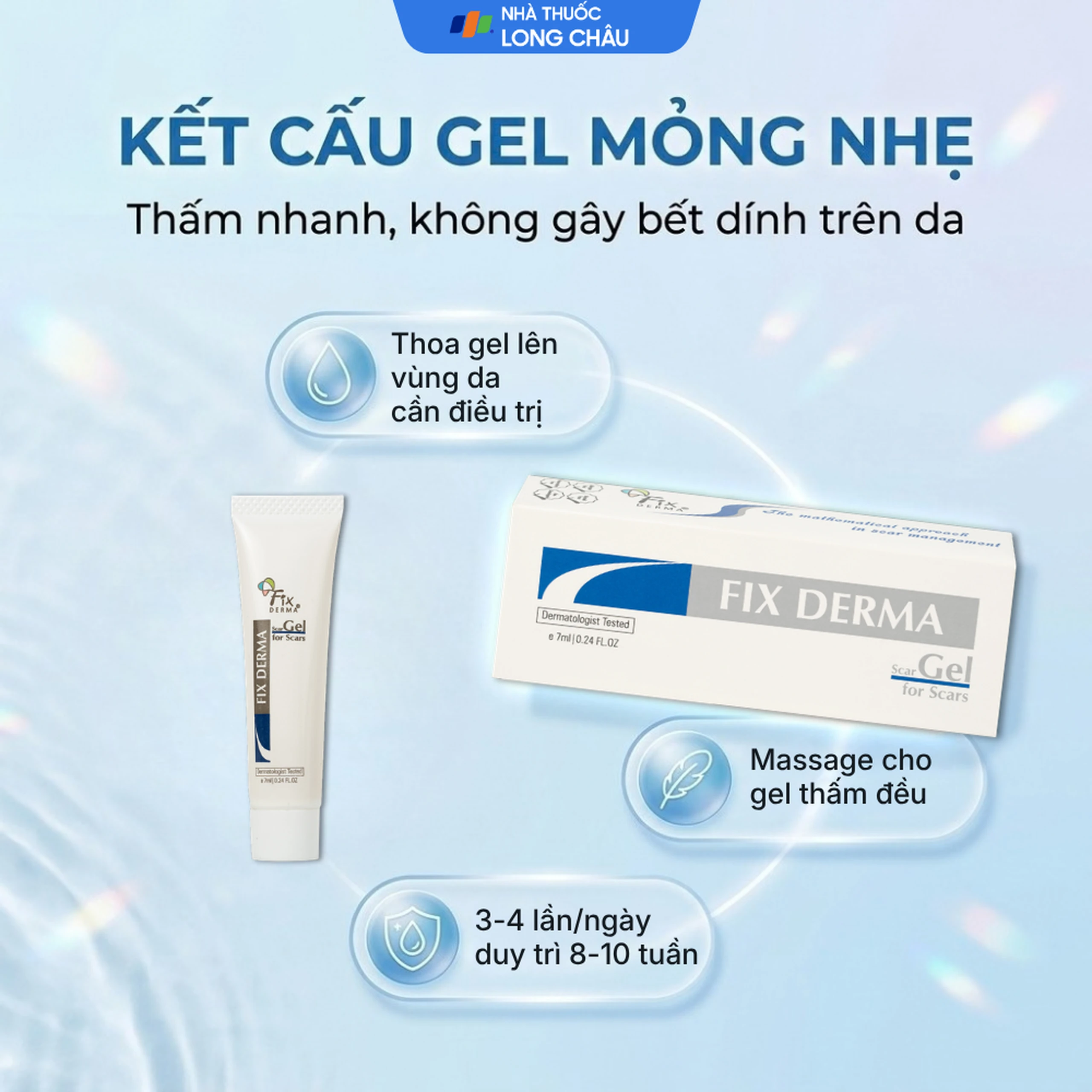Kem bôi Fixderma Scar Gel hỗ trợ làm mờ vết sẹo, dưỡng ẩm da (7ml) 5