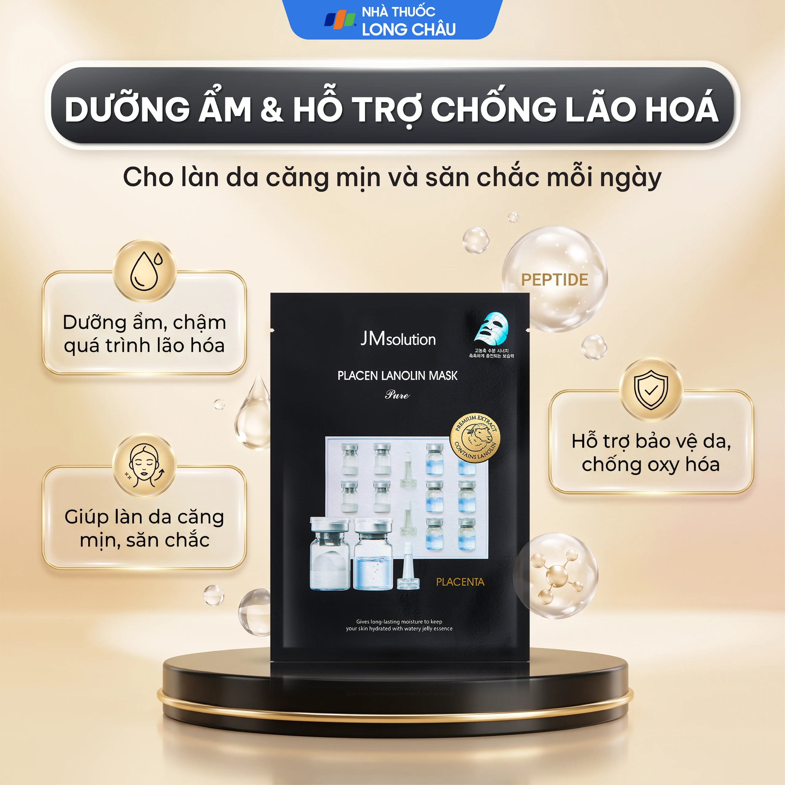 Mặt nạ JMSolution Placen Lanolin dưỡng ẩm và phục hồi (35ml) 2